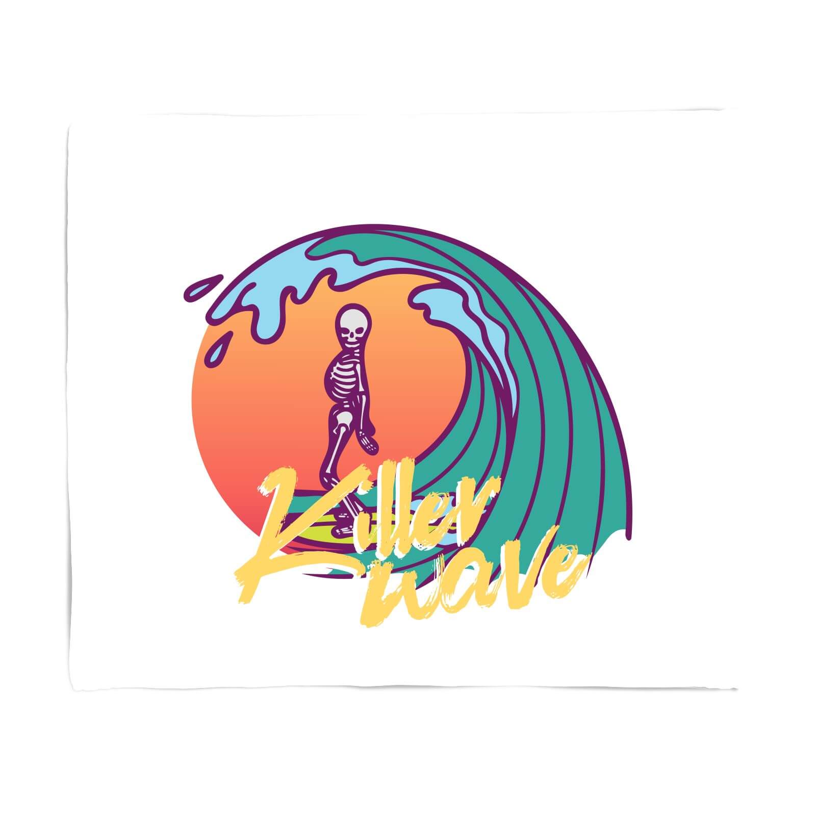 Killer Wave Dude Fleece Blanket