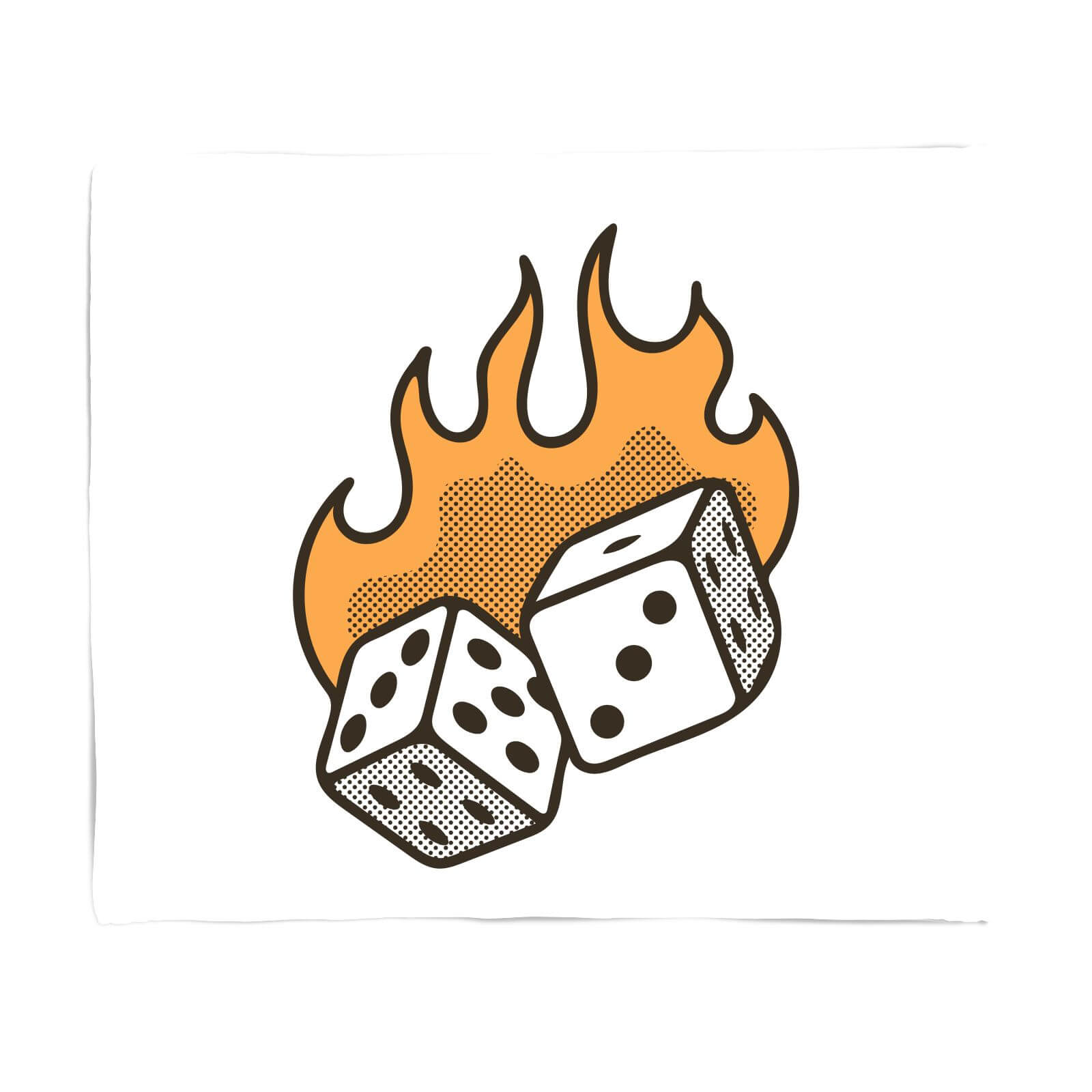 Flaming Dice Fleece Blanket