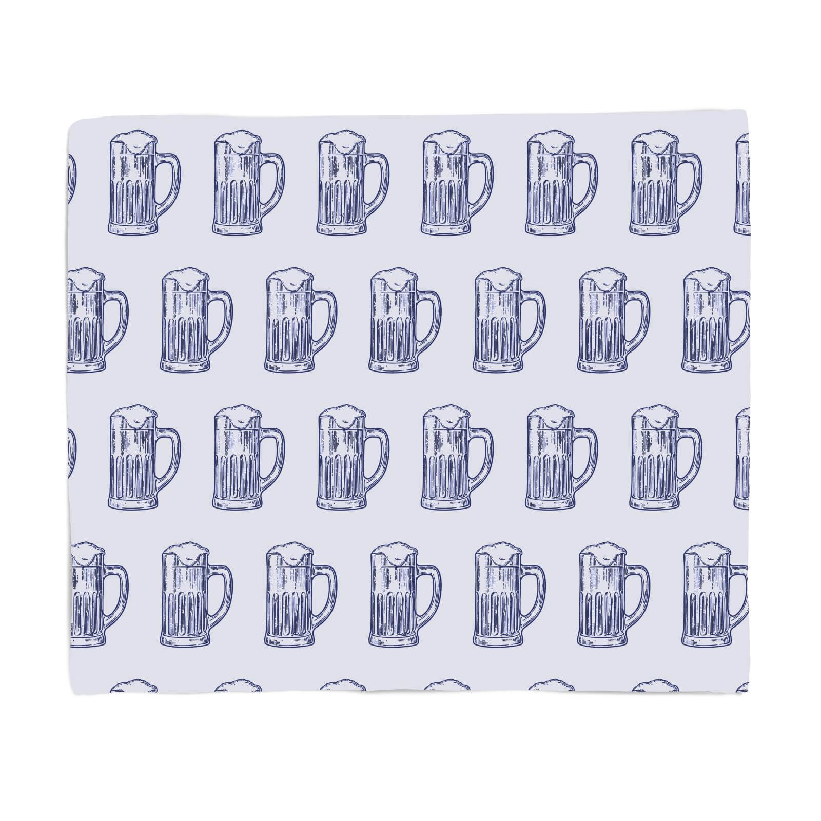 Beer Glass Pattern Fleece Blanket