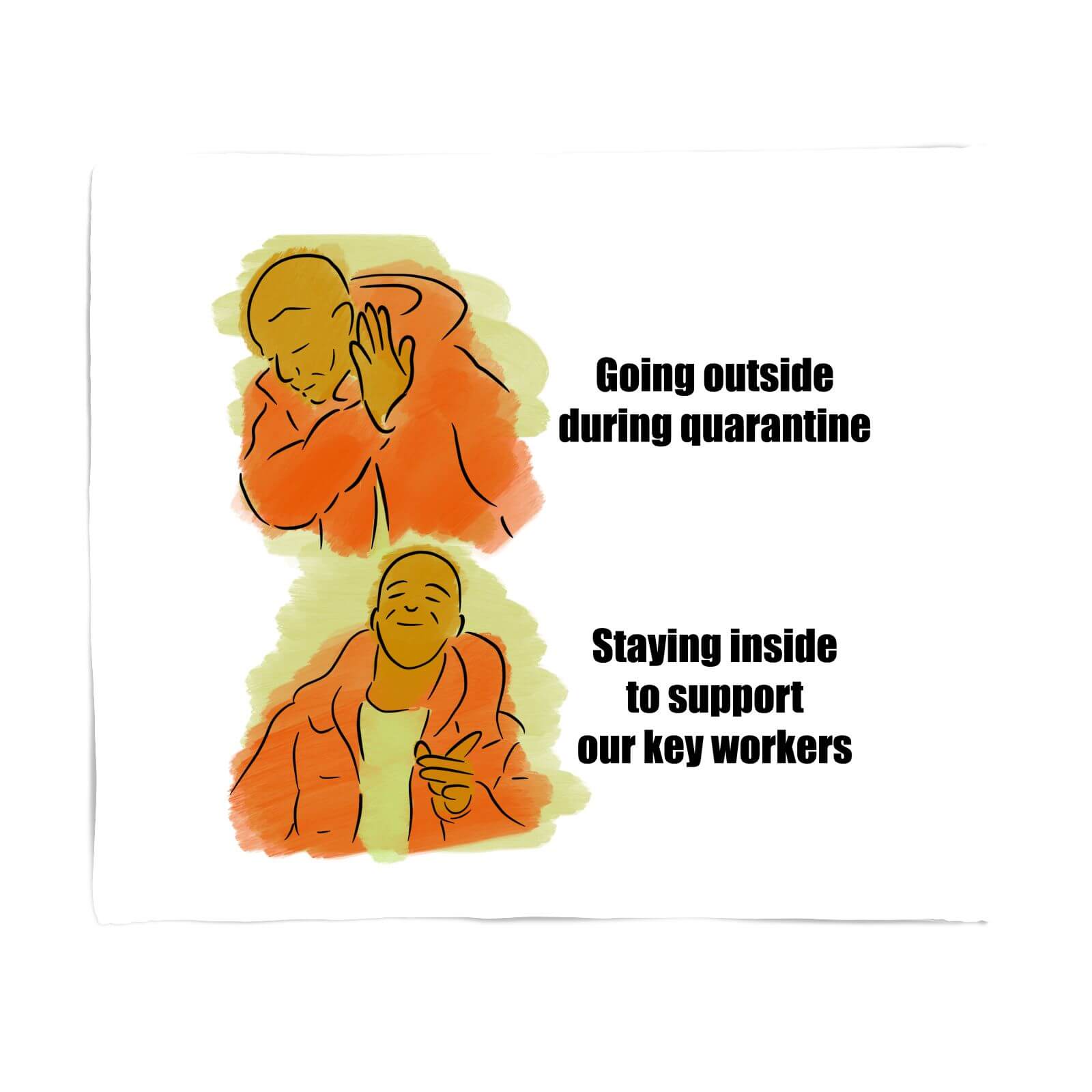 Key Worker Meme Fleece Blanket