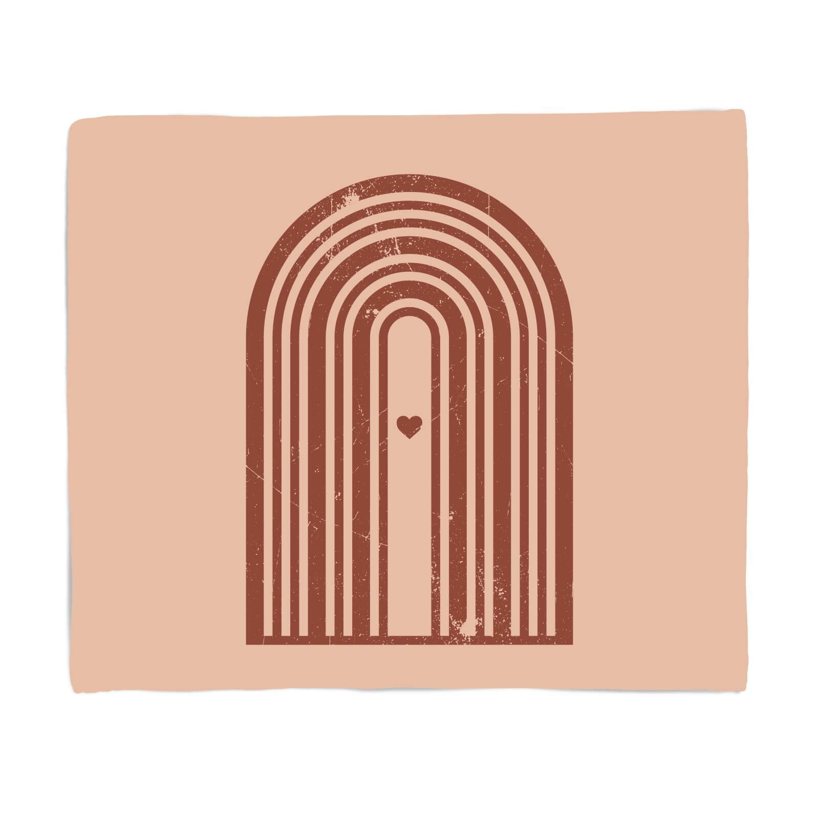 Distressed Rainbow Love Fleece Blanket