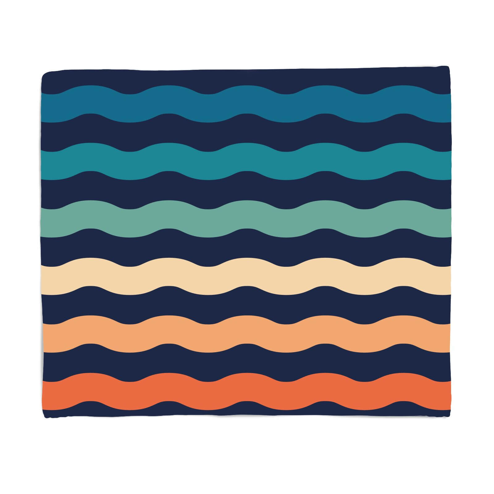 Rainbow Wave Fleece Blanket