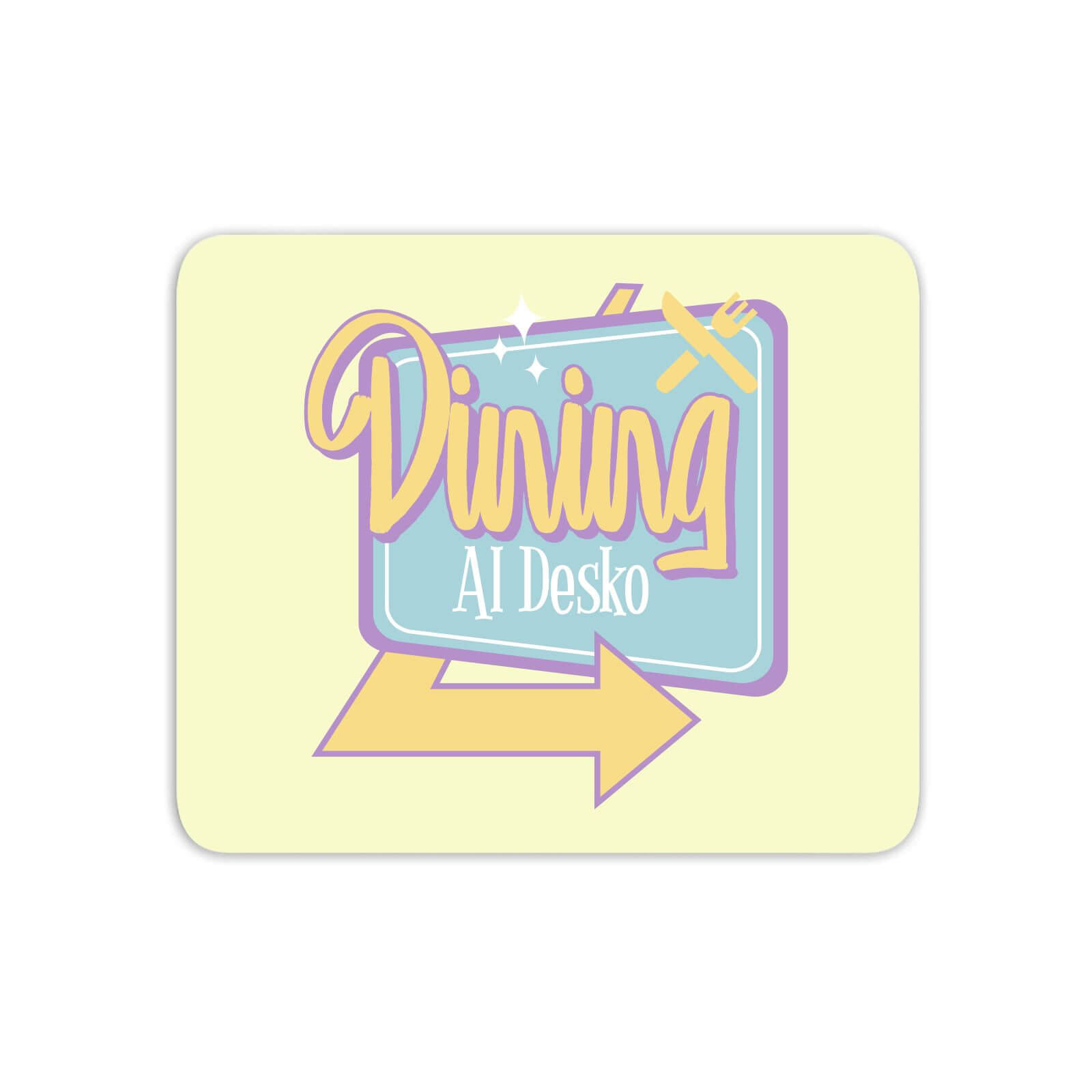 Dining Al Desko 60s Mouse Mat