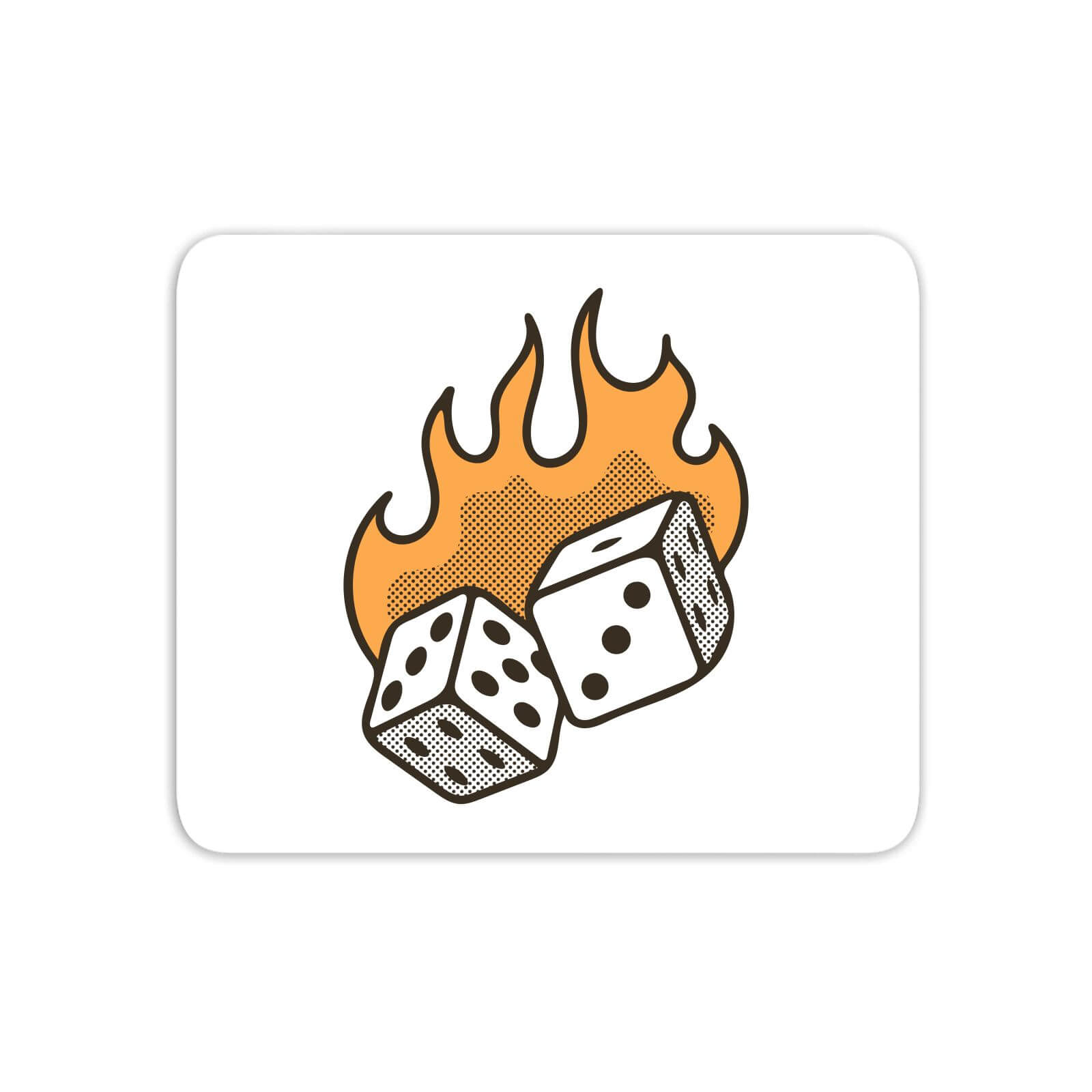 Flaming Dice Mouse Mat