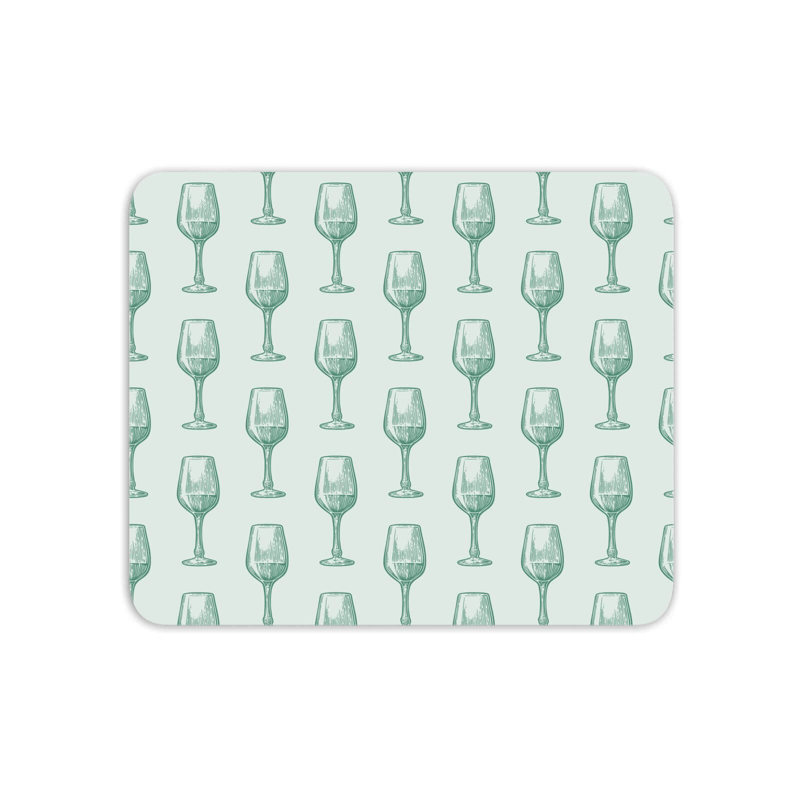 Wine Glass Pattern Mouse Mat