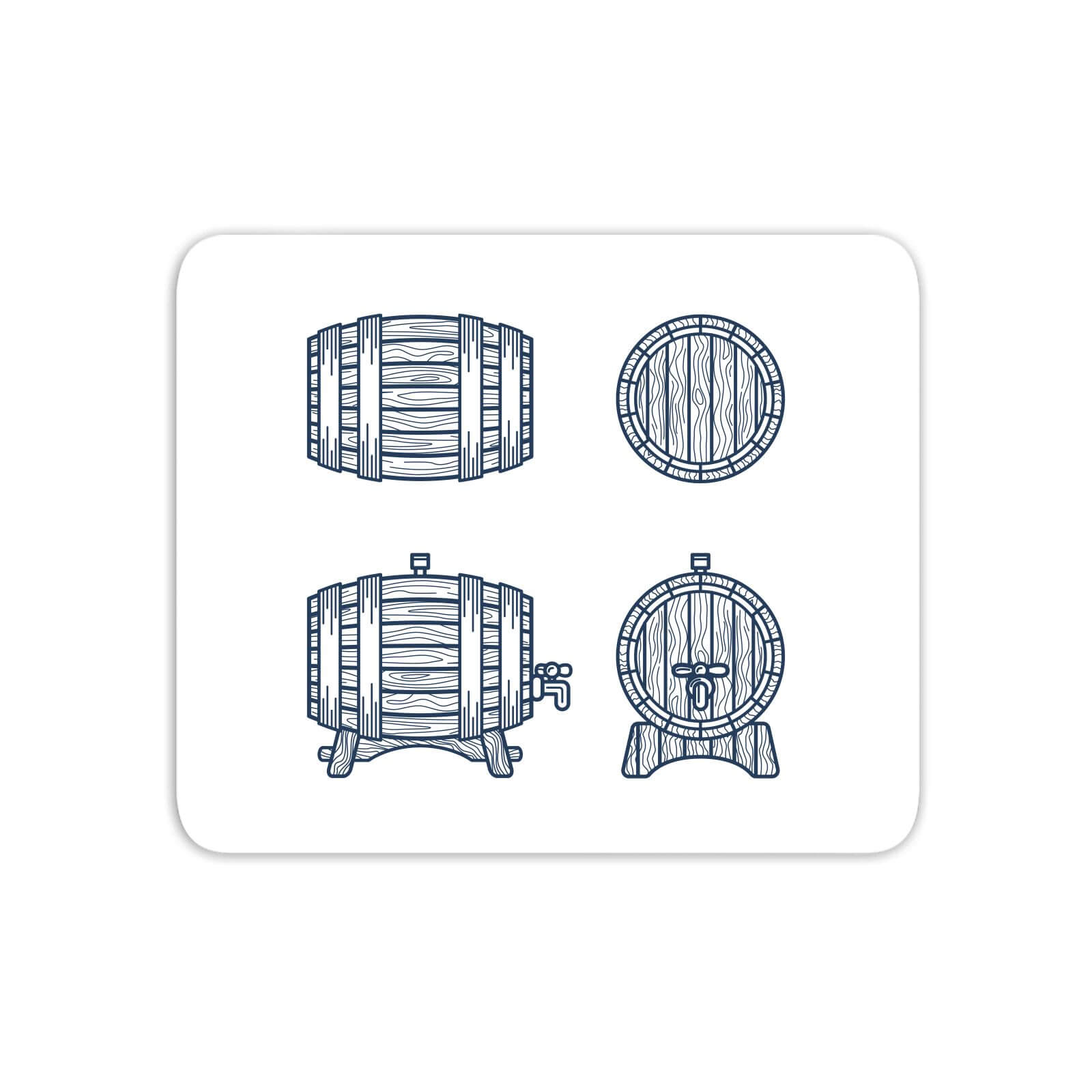 Beer Barrels Mouse Mat