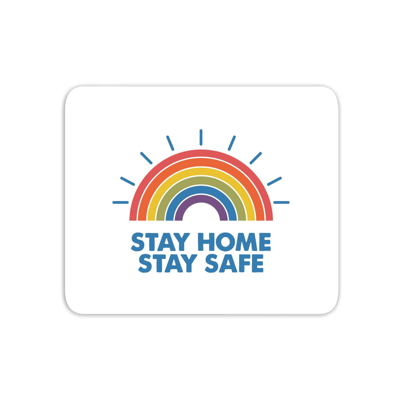 Stay Home Stay Safe Radiant Rainbow Mouse Mat