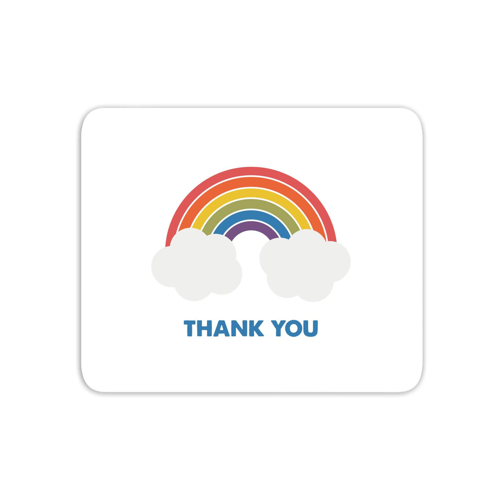 Rainbow With Clouds Thank You Mouse Mat