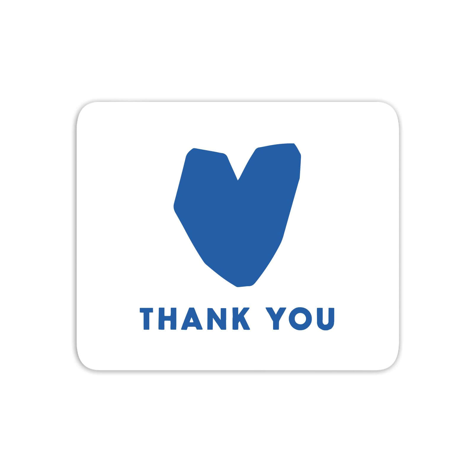 Blue Heart Thank You Mouse Mat
