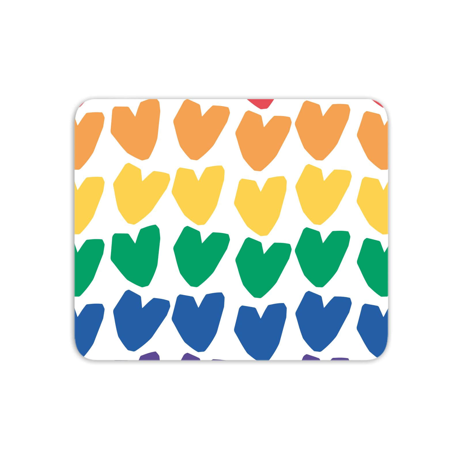 Rainbow Hearts Mouse Mat