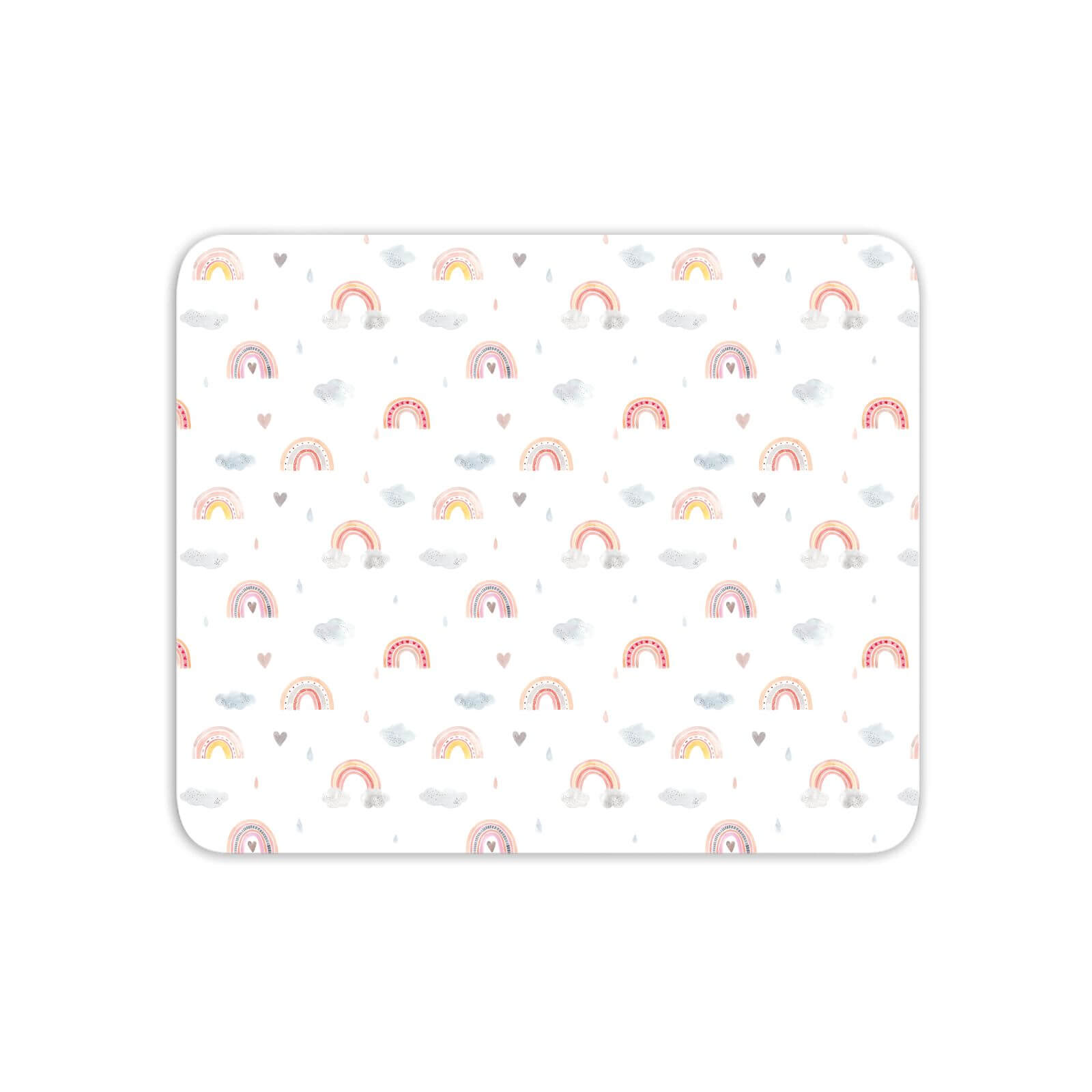 Watercolour Rainbow Pattern Mouse Mat