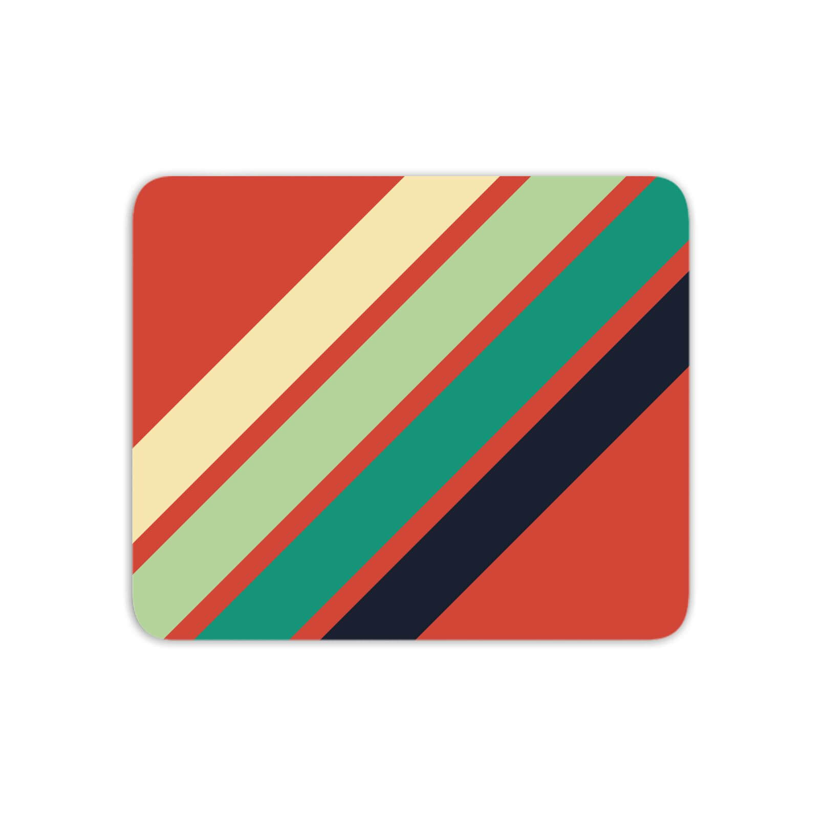 Green Retro Stripe Mouse Mat
