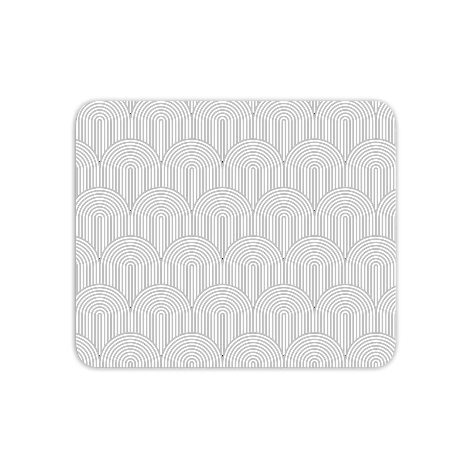 Trippy Rainbow Grey Mouse Mat