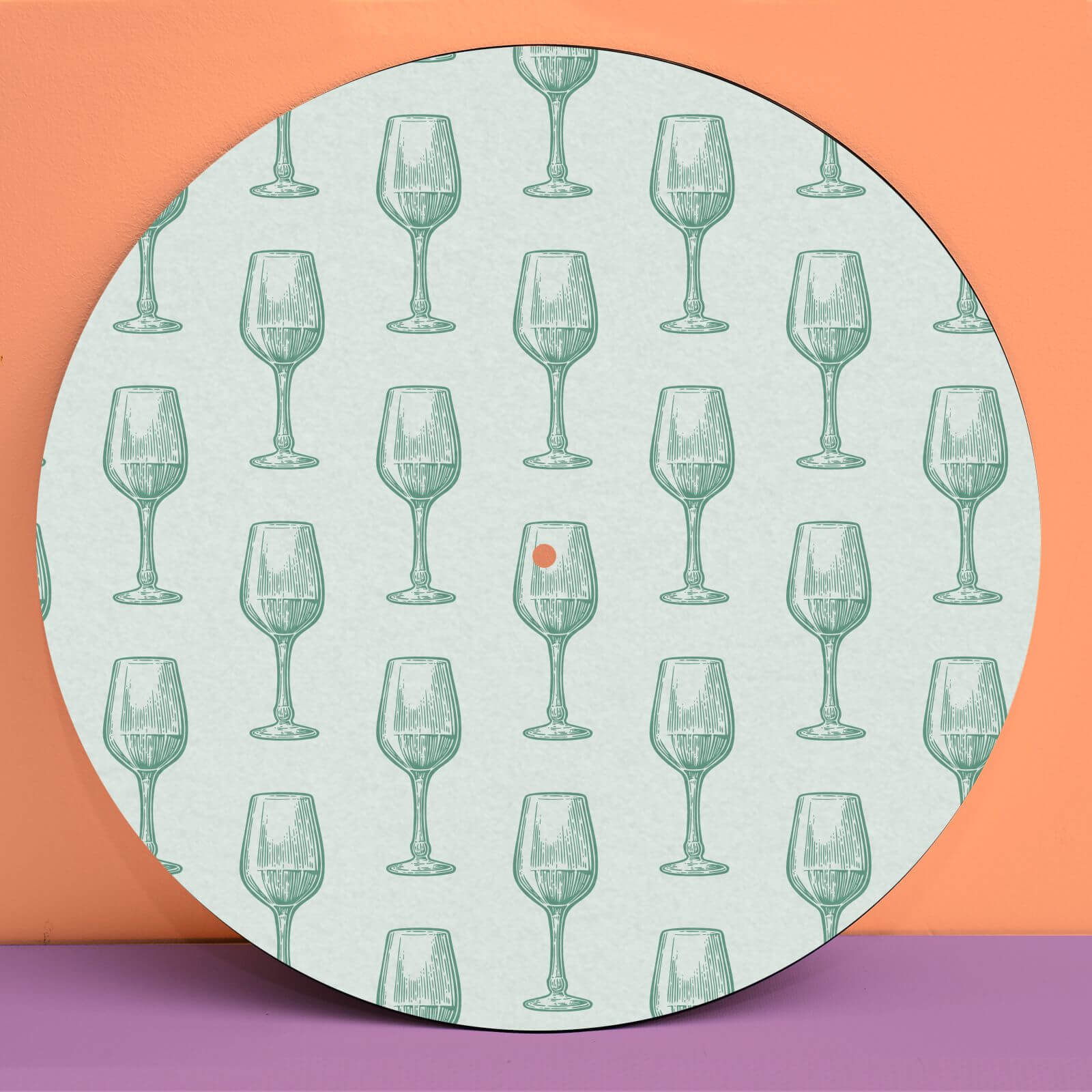 Wine Glass Pattern Slip Mat