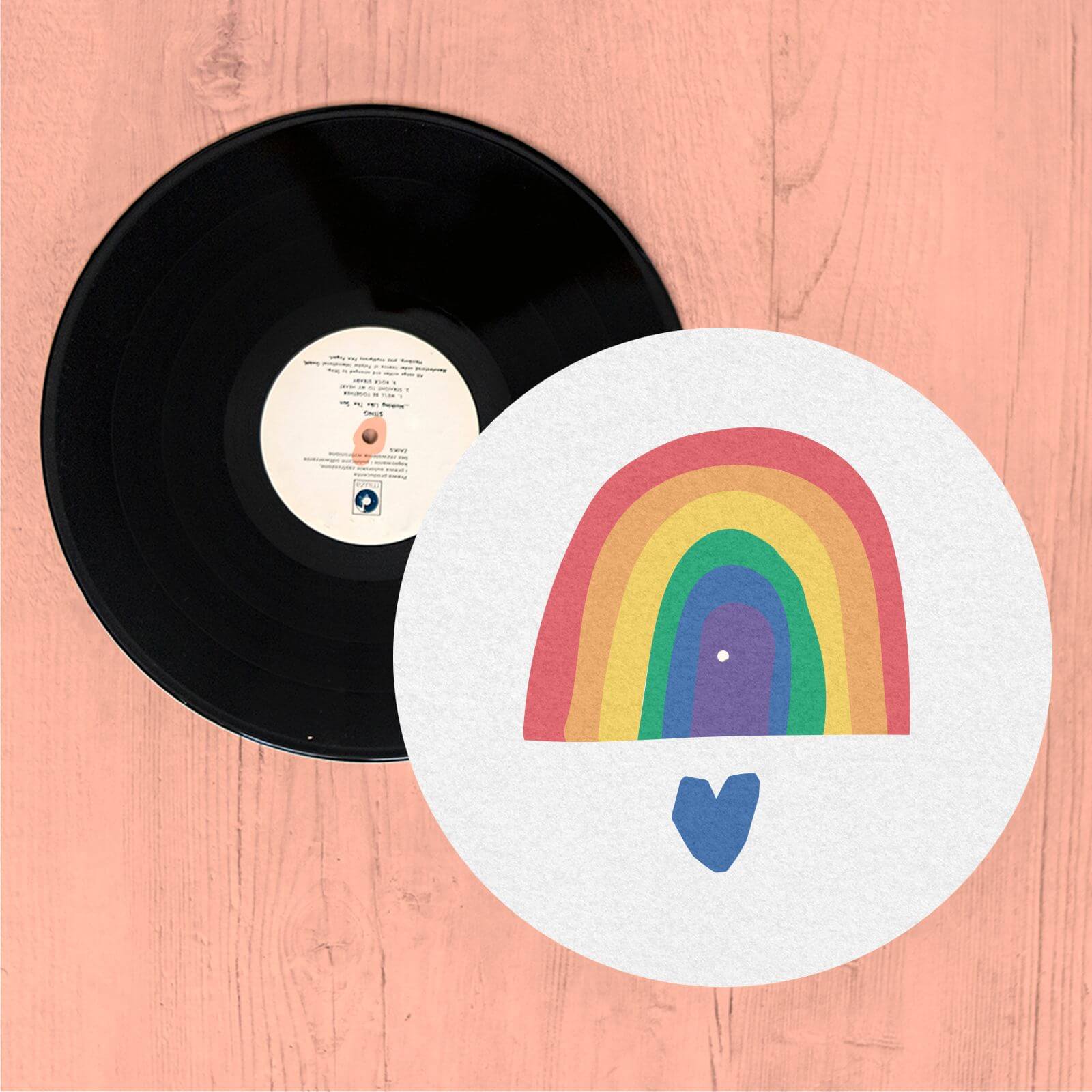 Rainbow And Heart Slip Mat