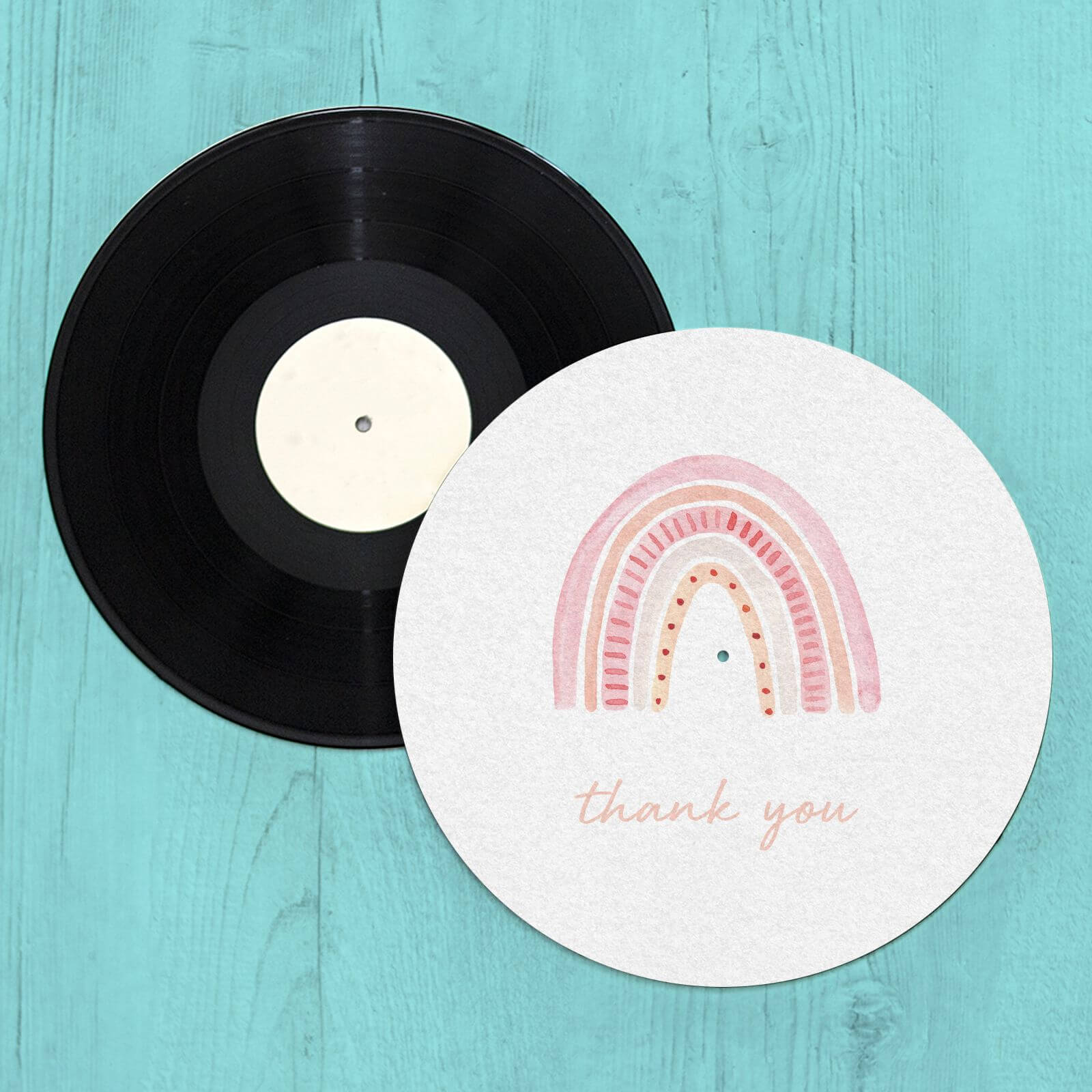 Thank You Pink Rainbow Slip Mat