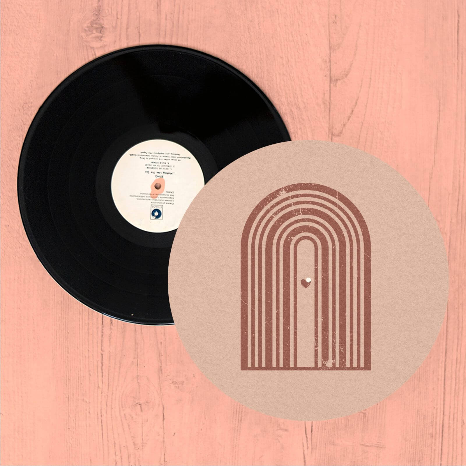 Distressed Rainbow Love Slip Mat
