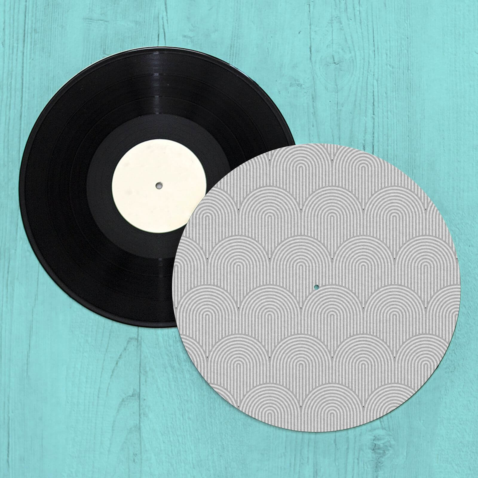 Trippy Rainbow Grey Slip Mat