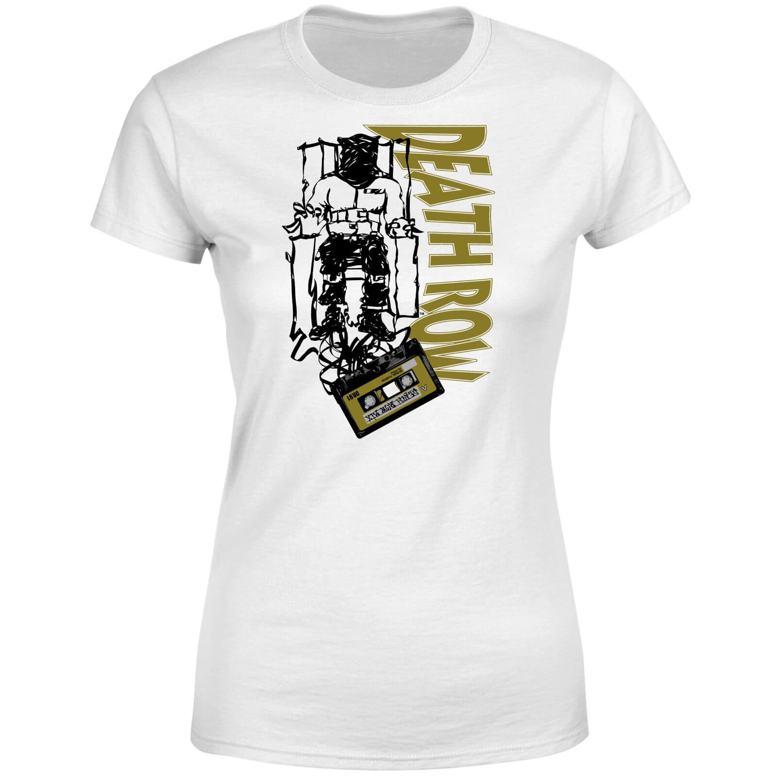 T-shirt Death Row Records Gold Tape - Blanc - Femme - L