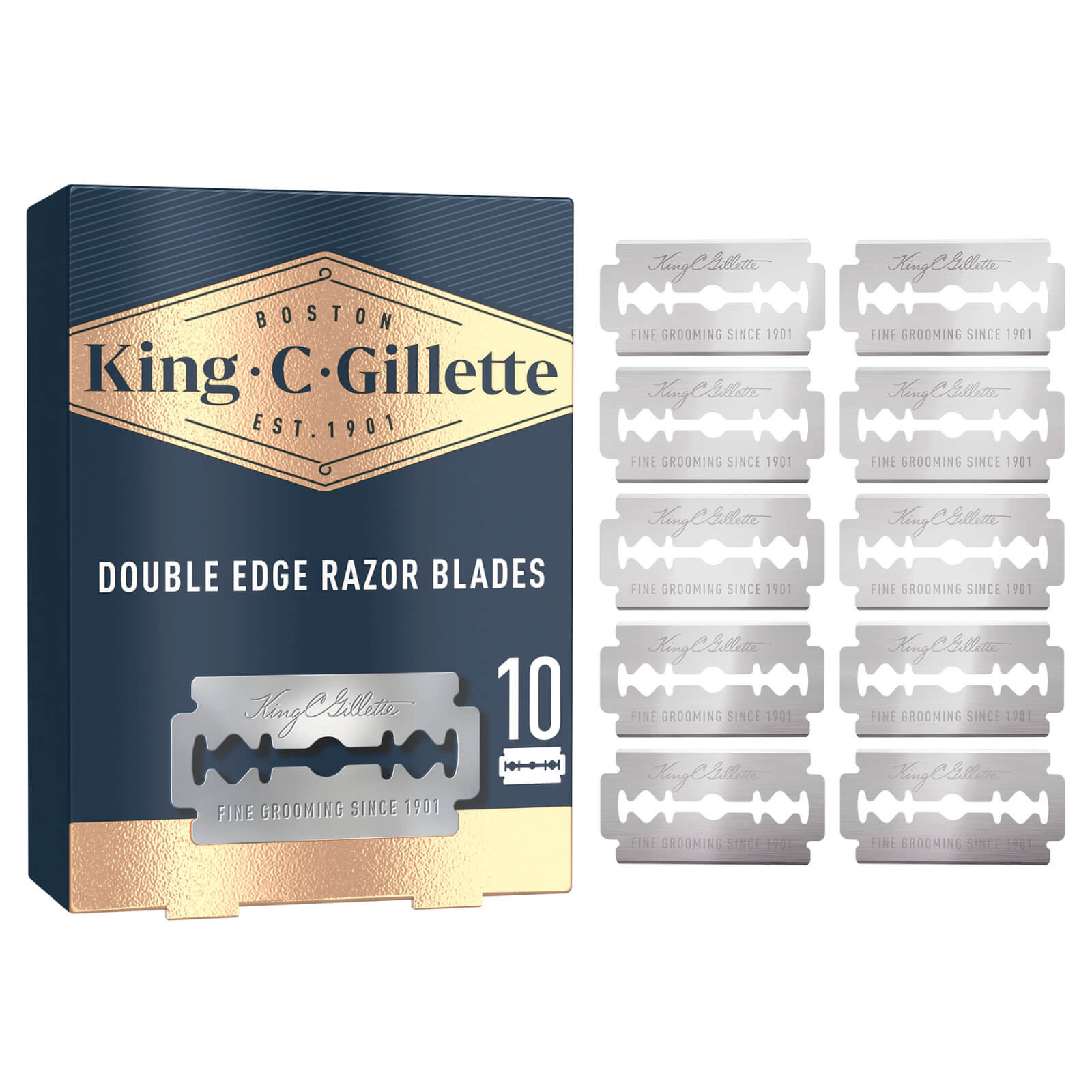 King C. Gillette Double Edge Safety Razor Blades - 10 Pack