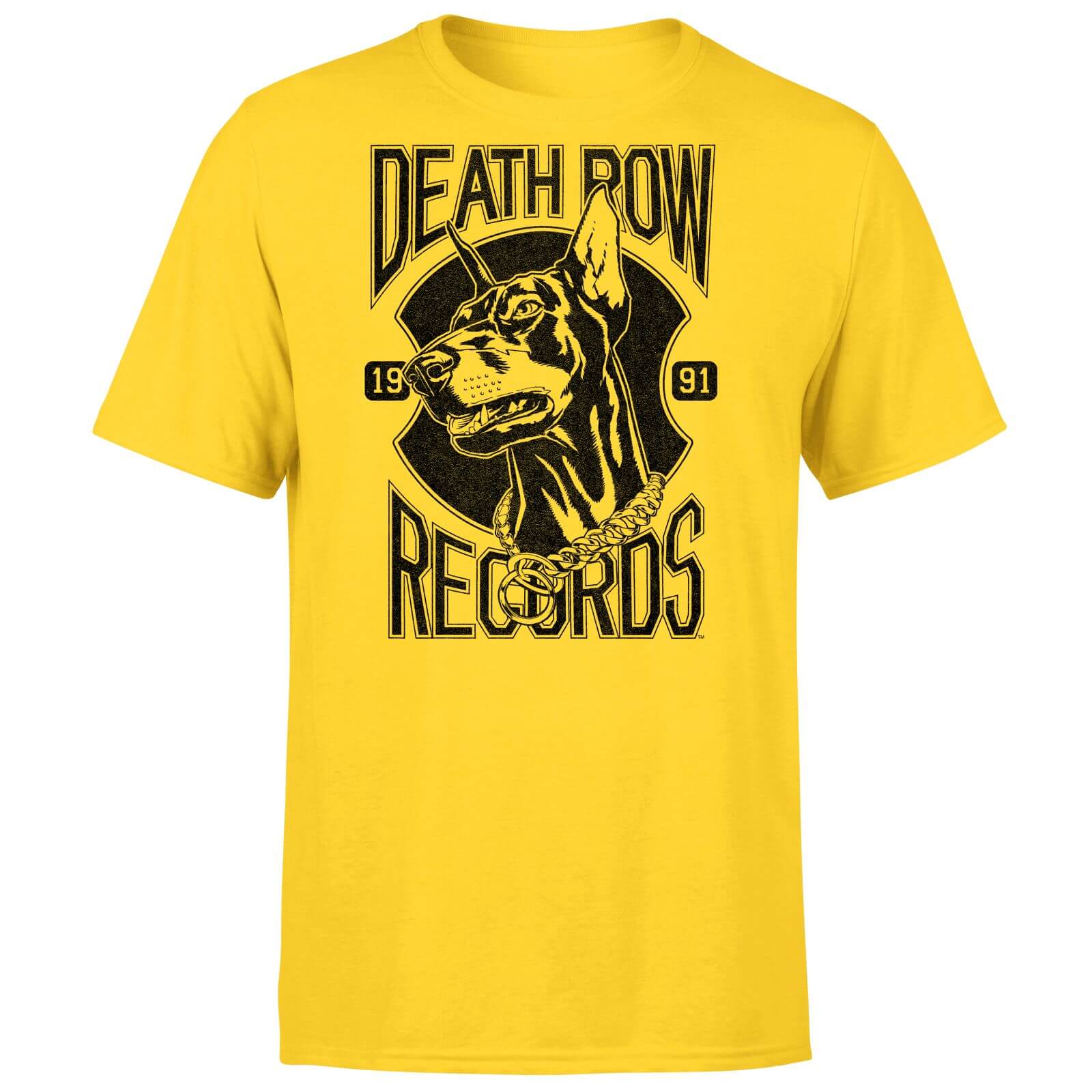 T-shirt Death Row Records Doberman - Jaune - Unisexe - S