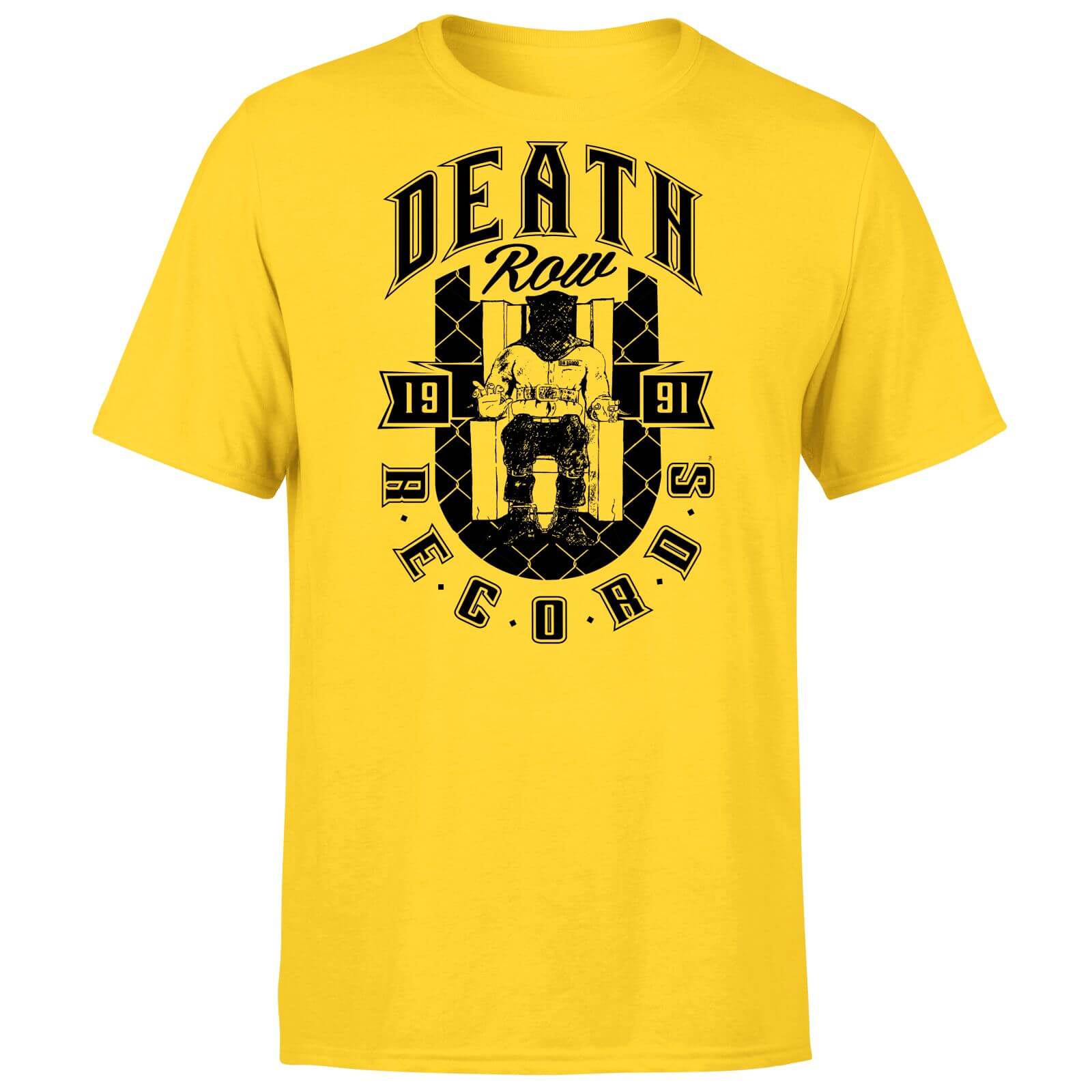 T-shirt Death Row Records 1991 - Jaune - Unisexe - L