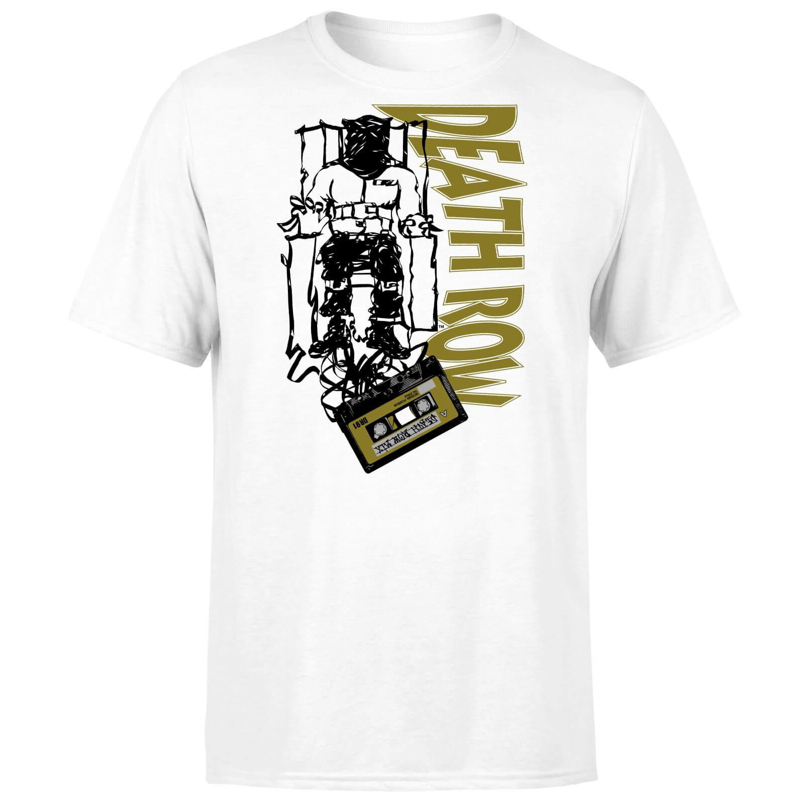T-shirt Death Row Records Gold Tape - Blanc - Unisexe - M