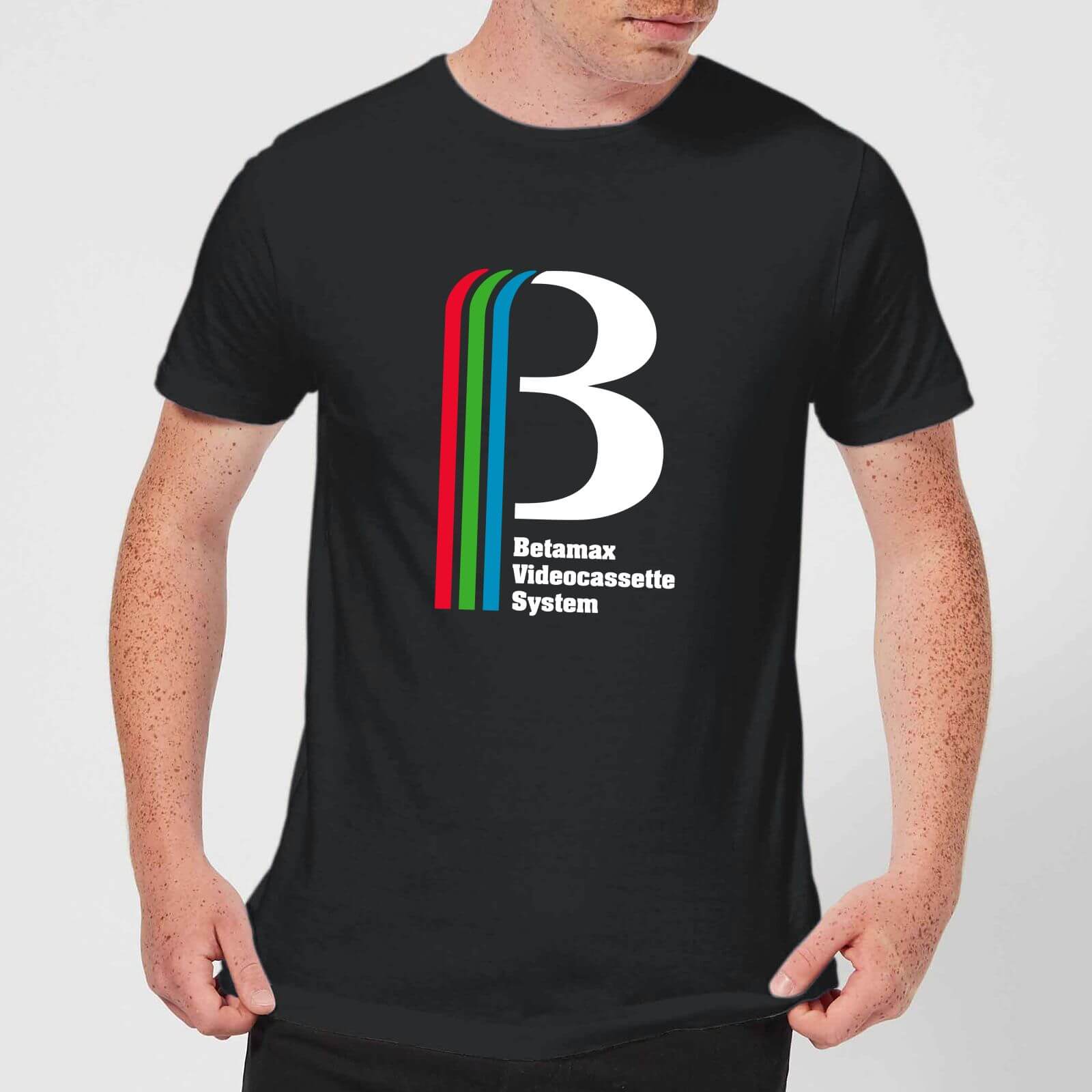 Betamax Logo Men's T-Shirt - Black - XS