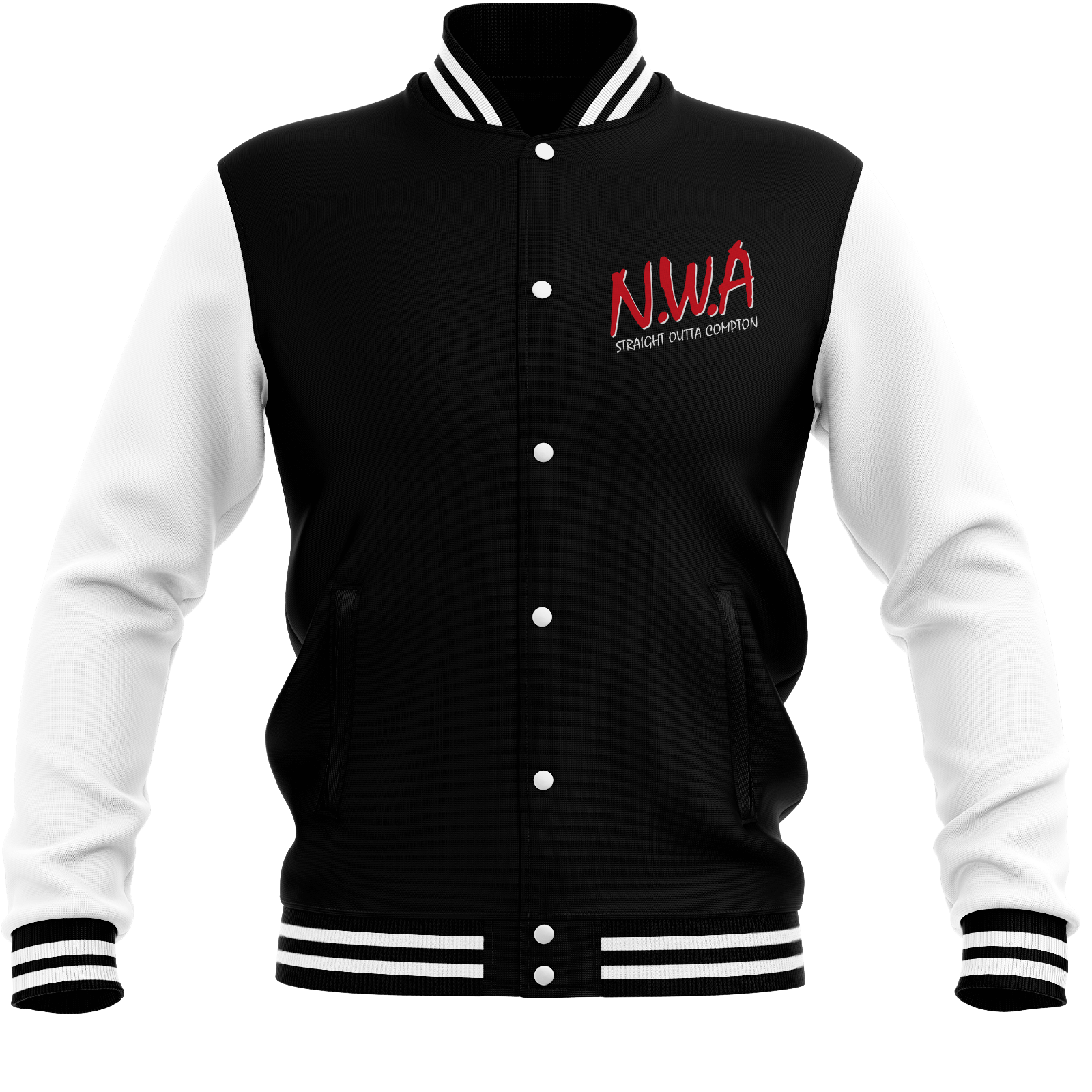 Veste Teddy NWA Straight Outta Compton - Noir/Blanc - Femme - M