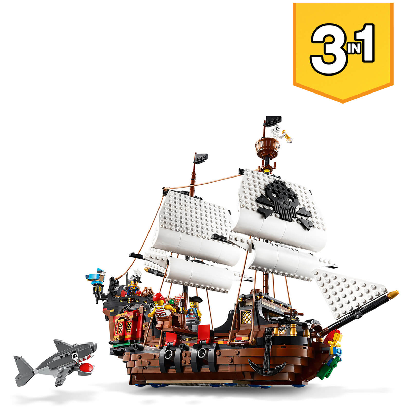 LEGO Creator: 3 in 1 Pirate Ship Toy Set (31109)