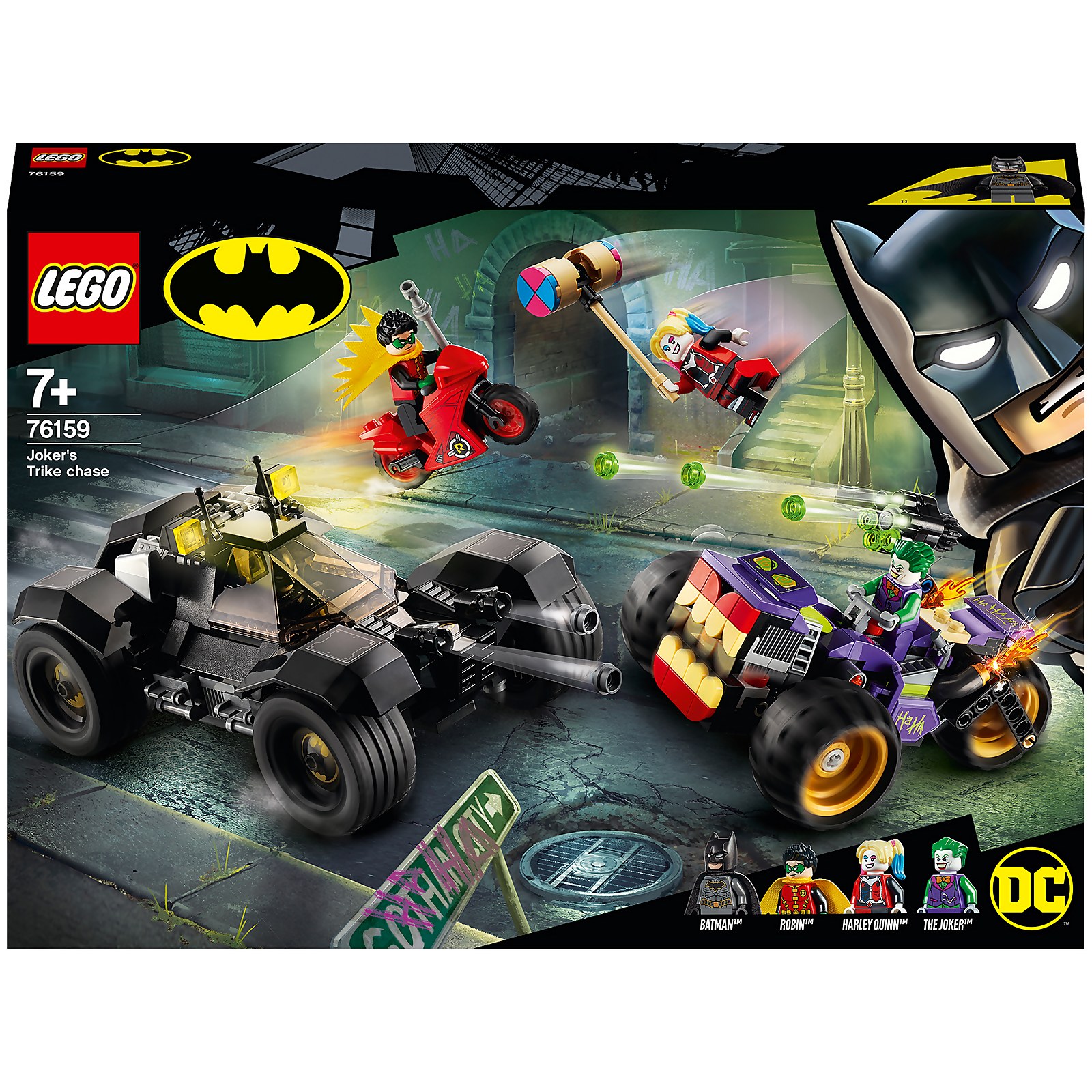 Image of LEGO DC Batman Joker's Trike Chase Batmobile Toy (76159)