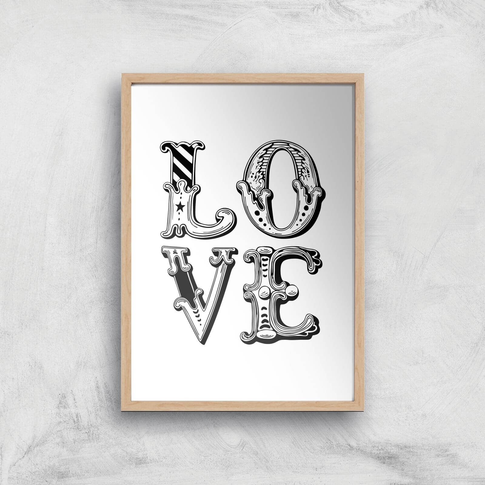 The Motivated Type Love CARNIVAL Giclee Art Print - A3 - Wooden Frame