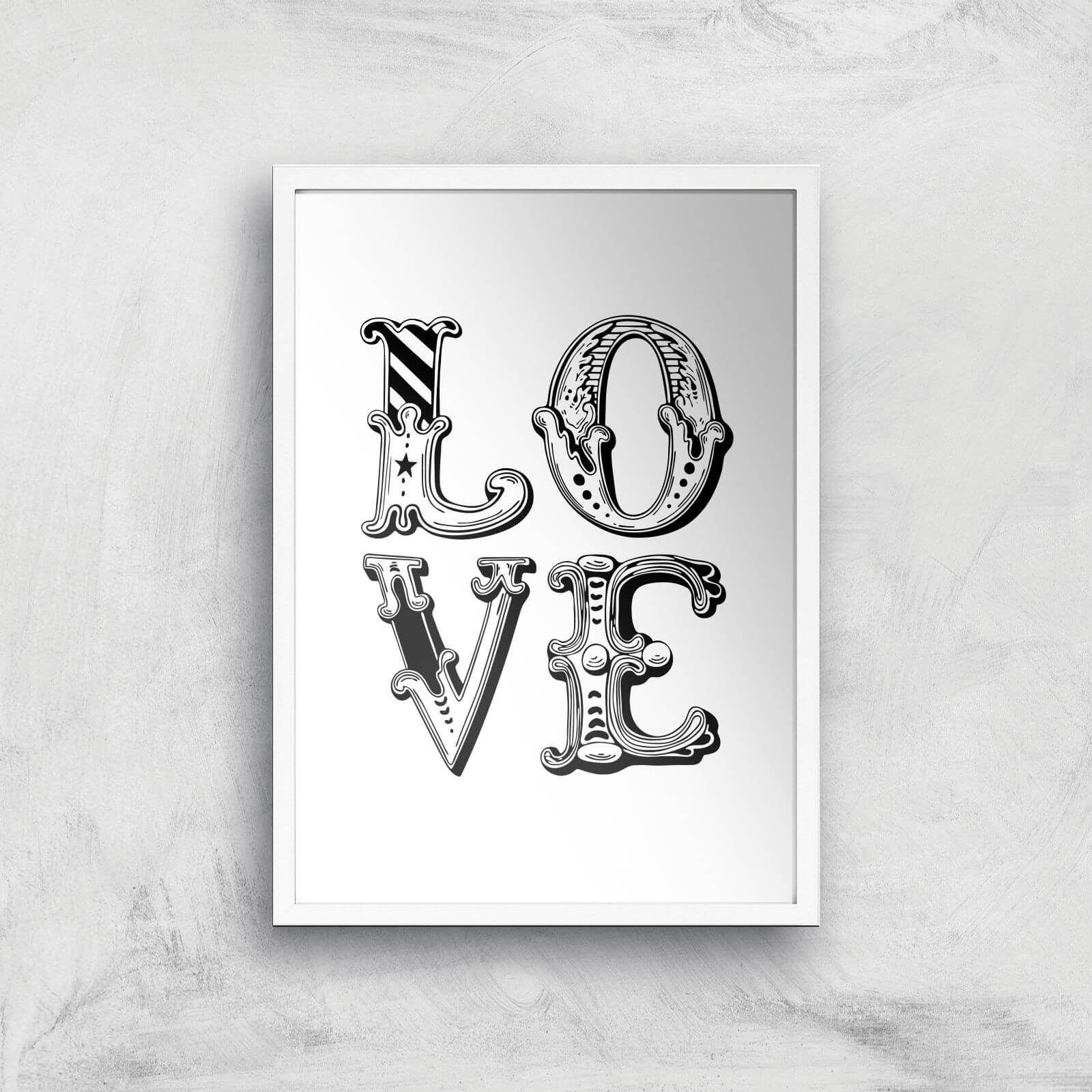 The Motivated Type Love CARNIVAL Giclee Art Print - A3 - White Frame