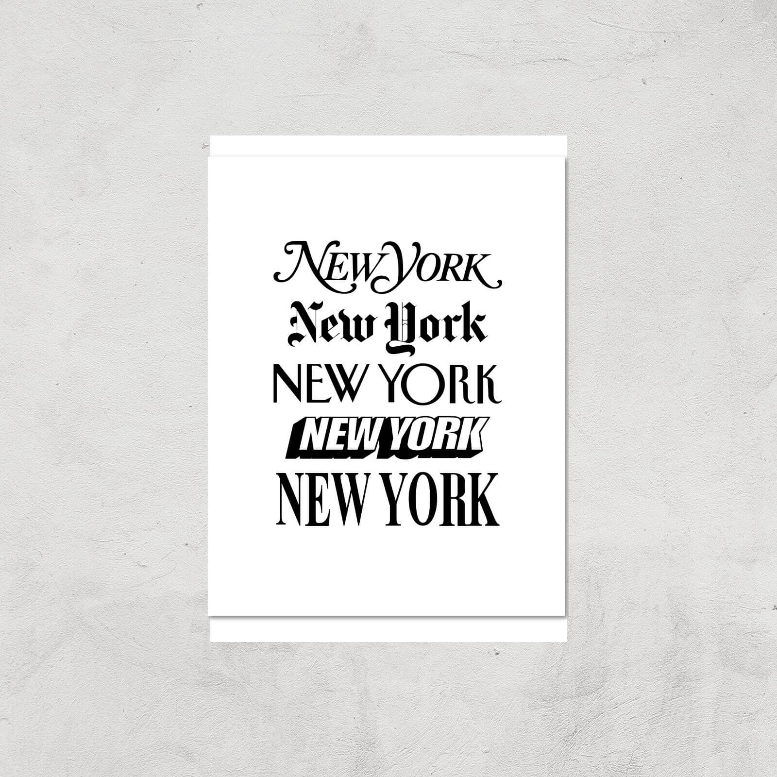 The Motivated Type New York New York Giclee Art Print - A4 - Print Only
