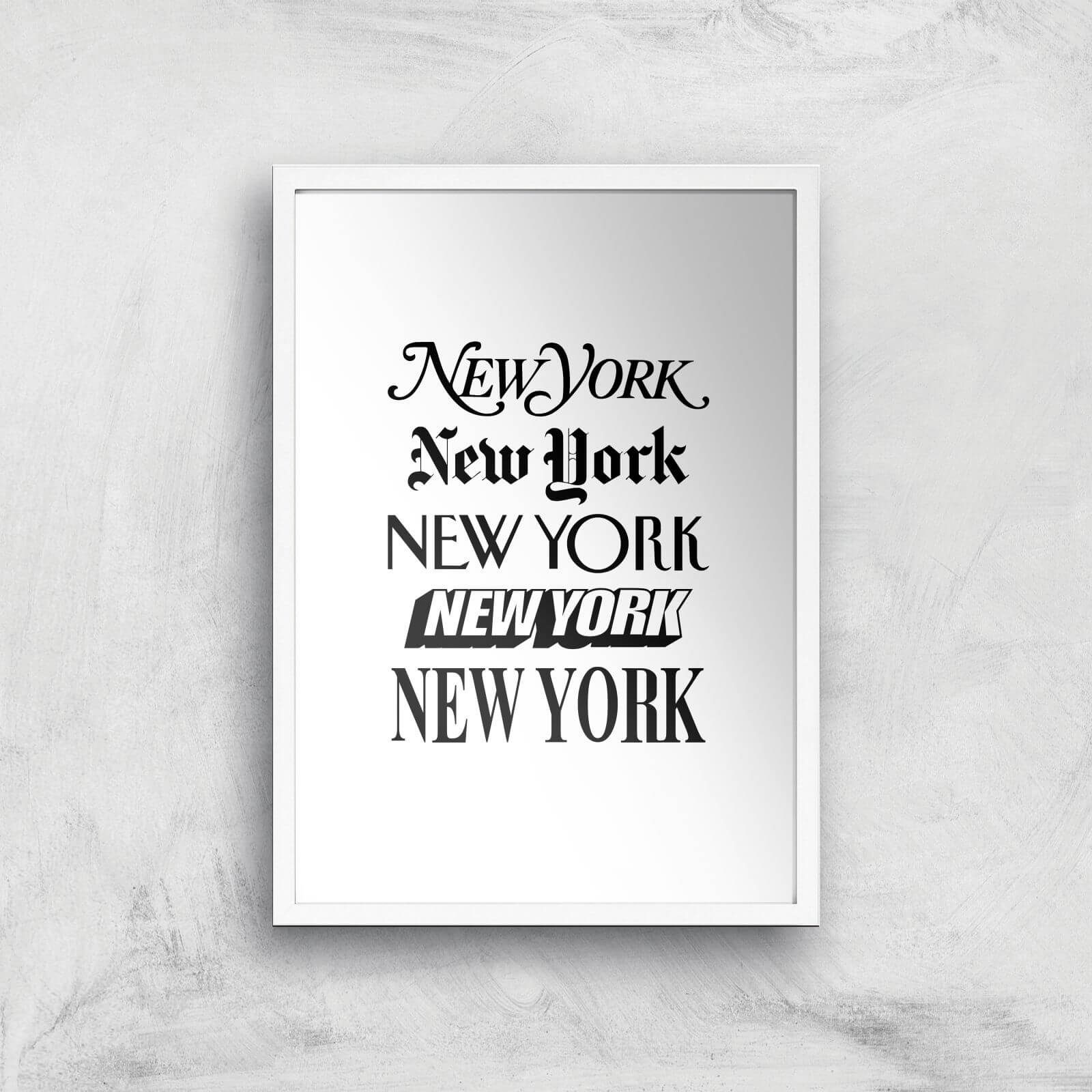 The Motivated Type New York New York Giclee Art Print - A3 - White Frame
