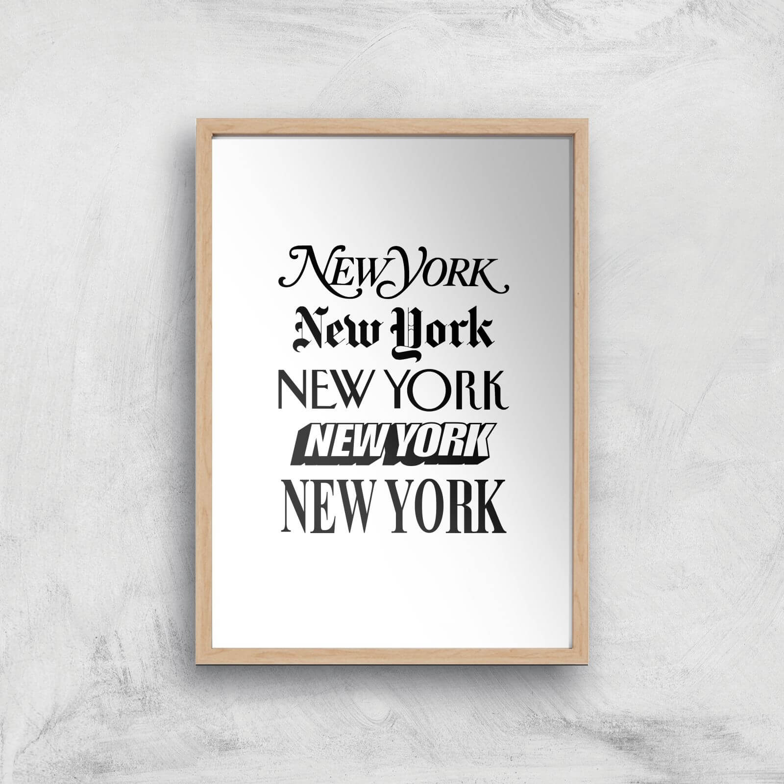 The Motivated Type New York New York Giclee Art Print - A2 - Wooden Frame