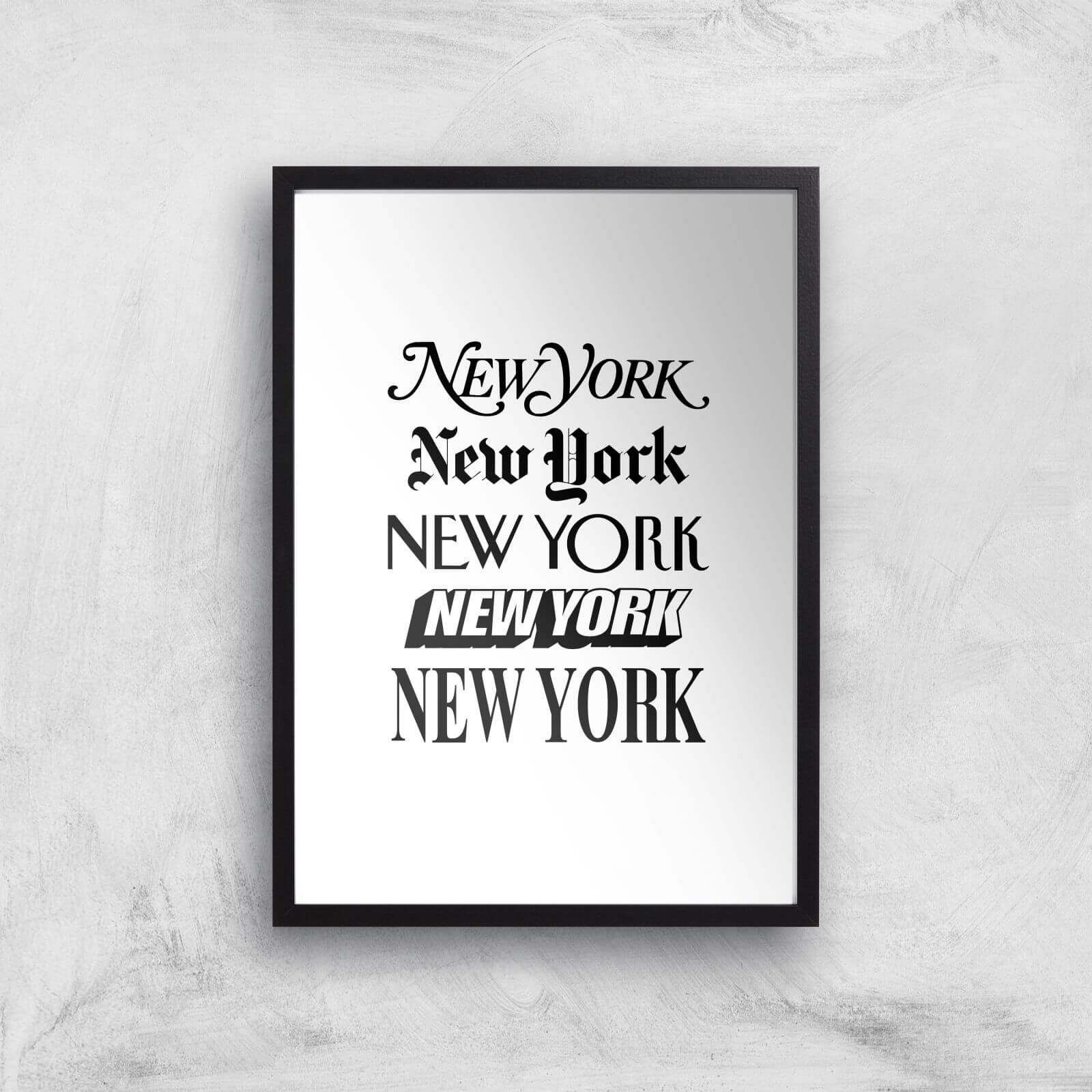The Motivated Type New York New York Giclee Art Print - A2 - Black Frame