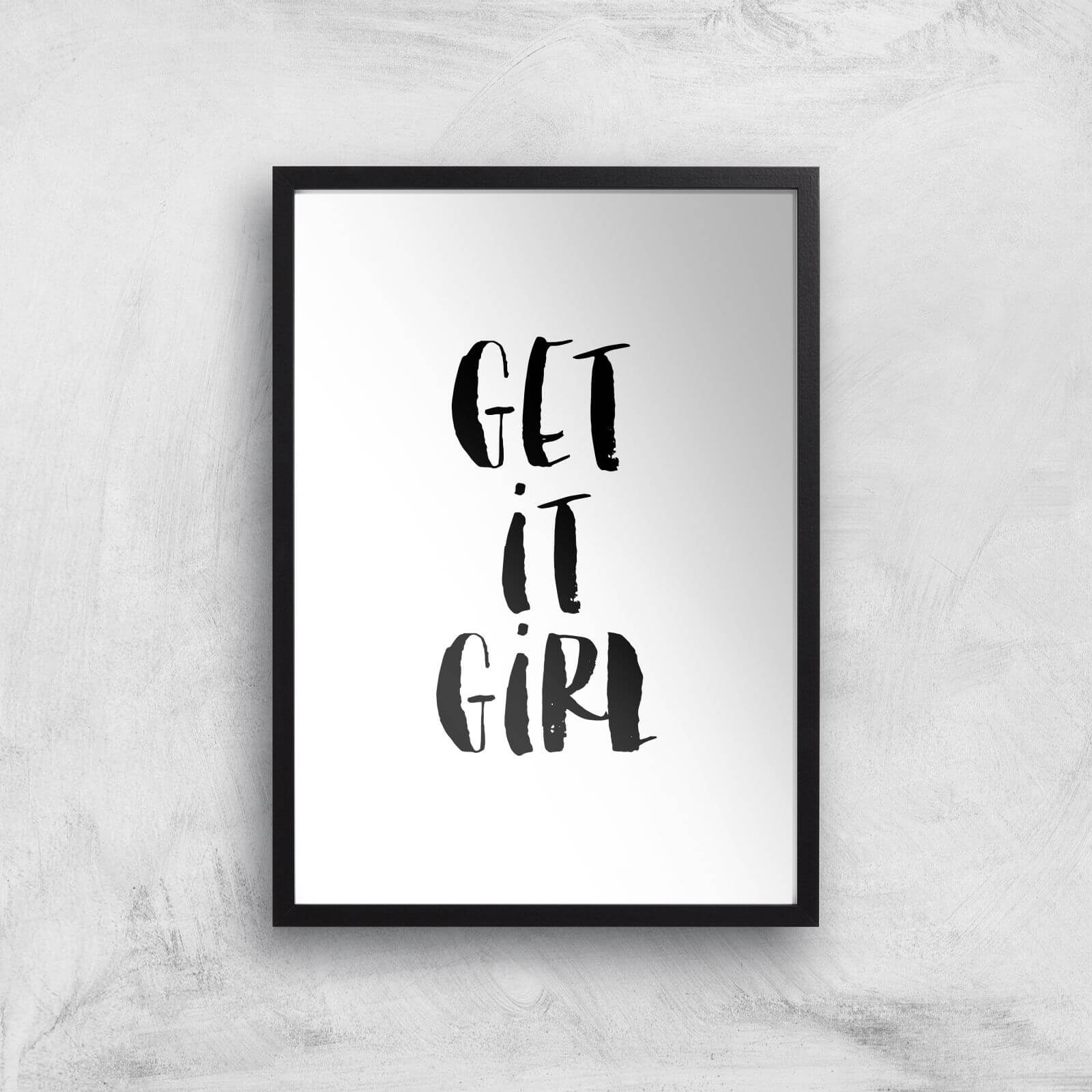 The Motivated Type Get It Girl Giclee Art Print - A3 - Black Frame