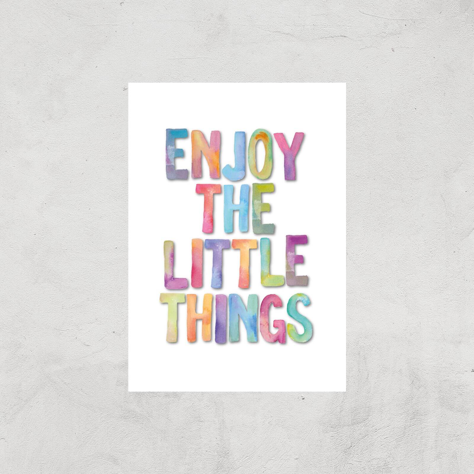 The Motivated Type Enjoy The Little Things Giclee Art Print - A4 - Print Only