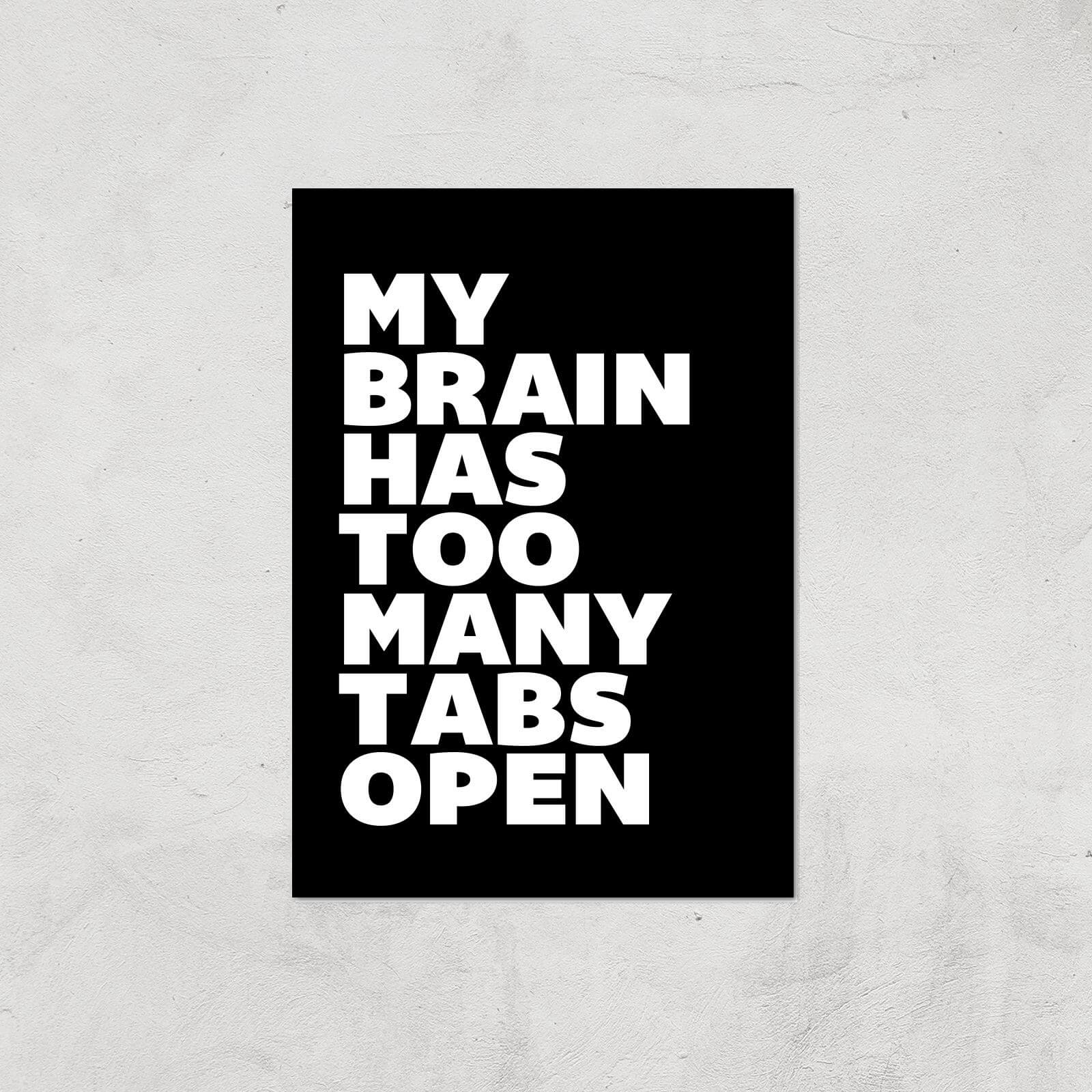 The Motivated Type My Brain Has Too Many Tabs Open Giclee Art Print - A3 - Print Only