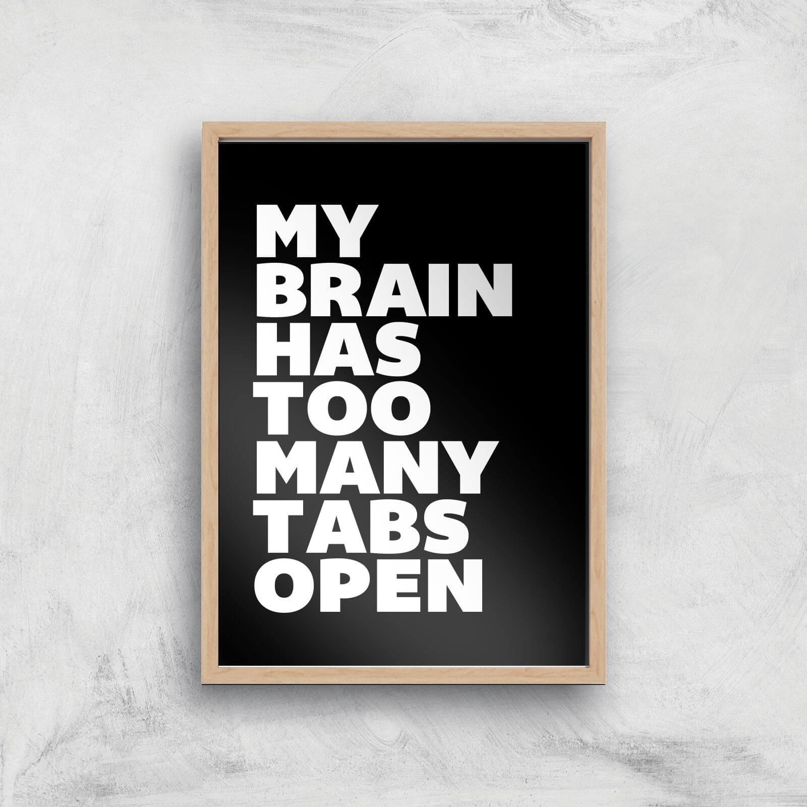 The Motivated Type My Brain Has Too Many Tabs Open Giclee Art Print - A2 - Wooden Frame