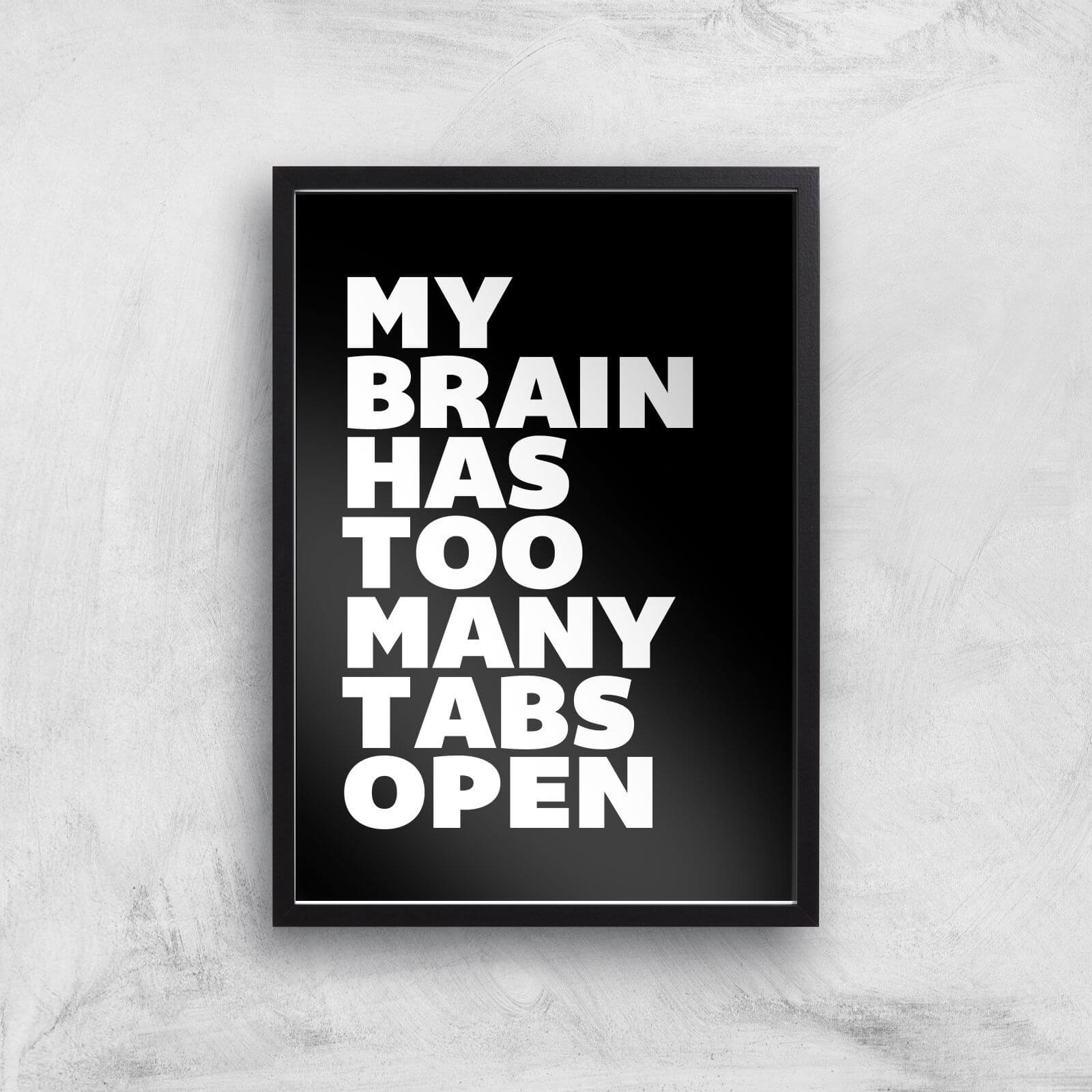 The Motivated Type My Brain Has Too Many Tabs Open Giclee Art Print - A2 - Black Frame