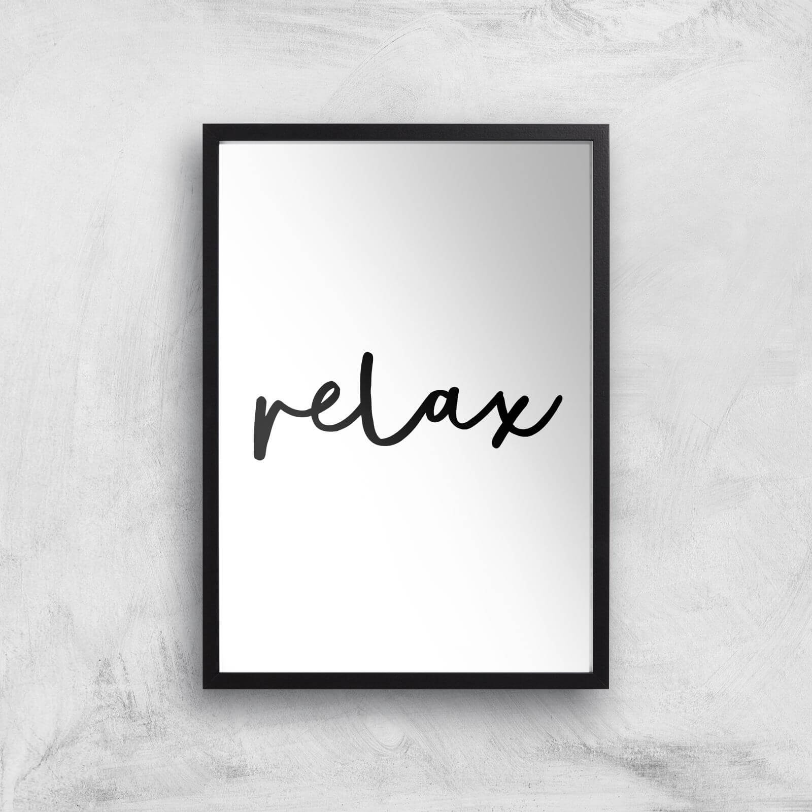 The Motivated Type Relax Giclee Art Print - A3 - Black Frame