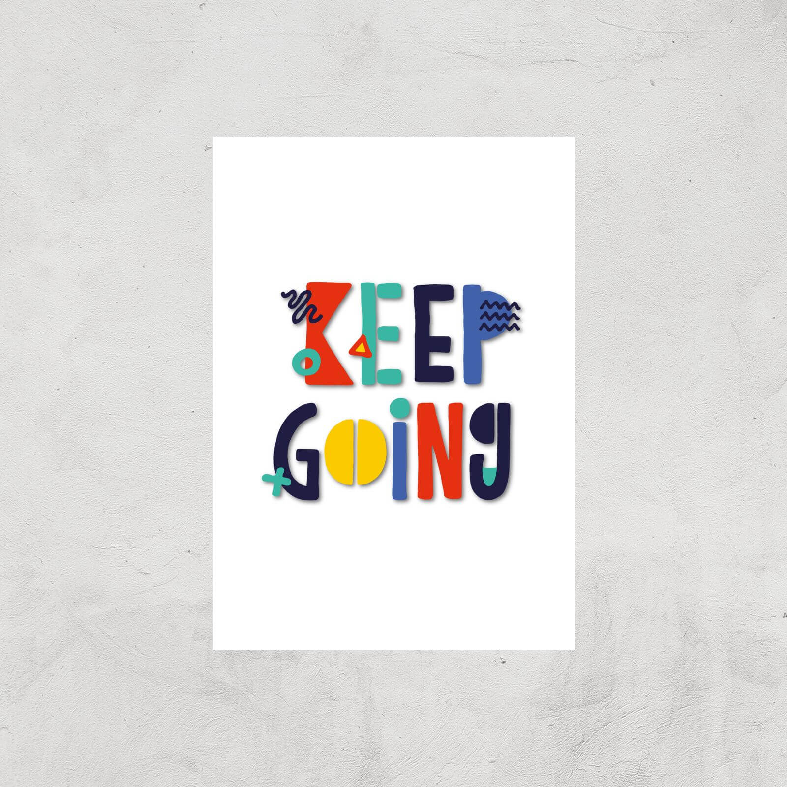The Motivated Type Keep Going Colour Giclee Art Print - A3 - Print Only