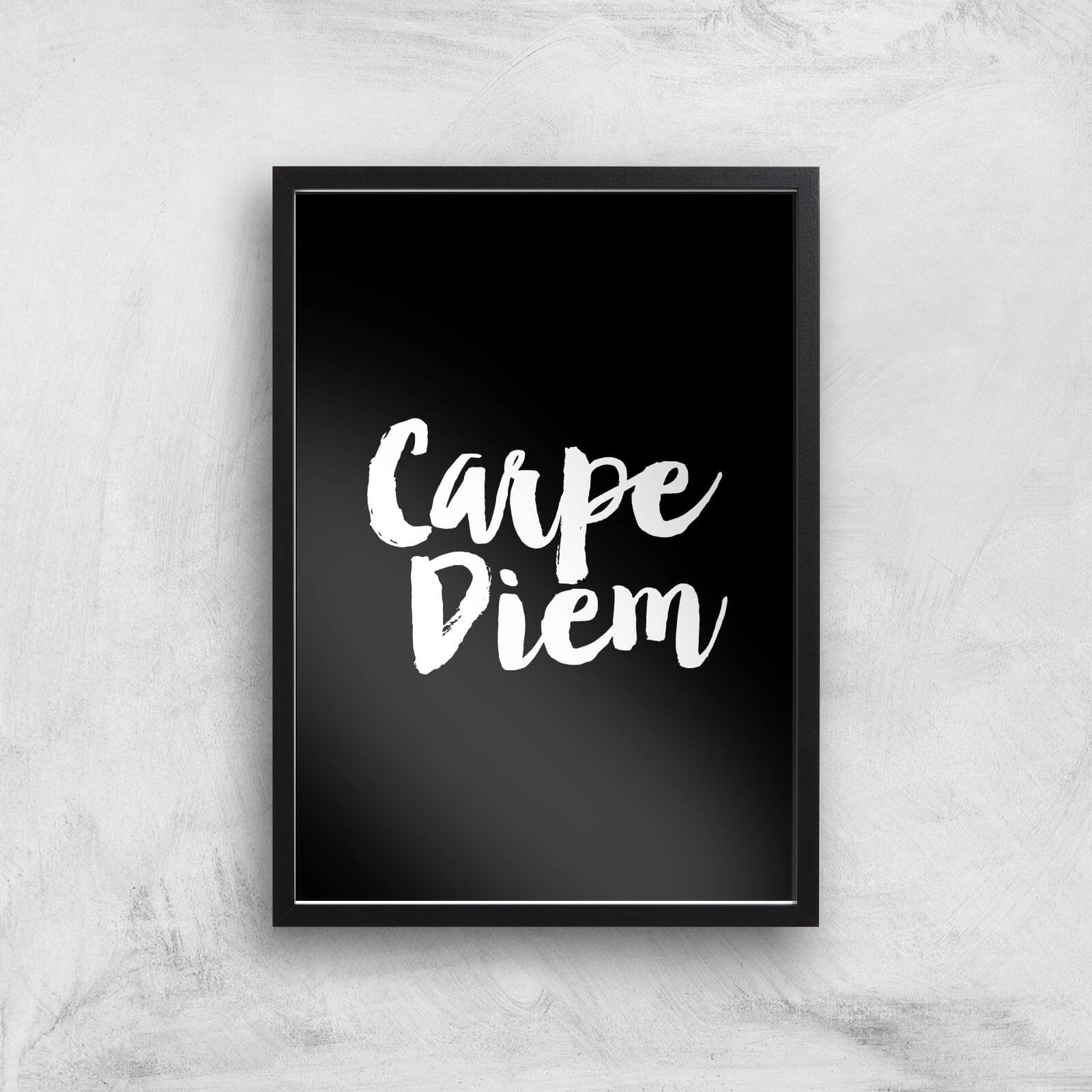 The Motivated Type Carpe Diem Giclee Art Print - A2 - Black Frame