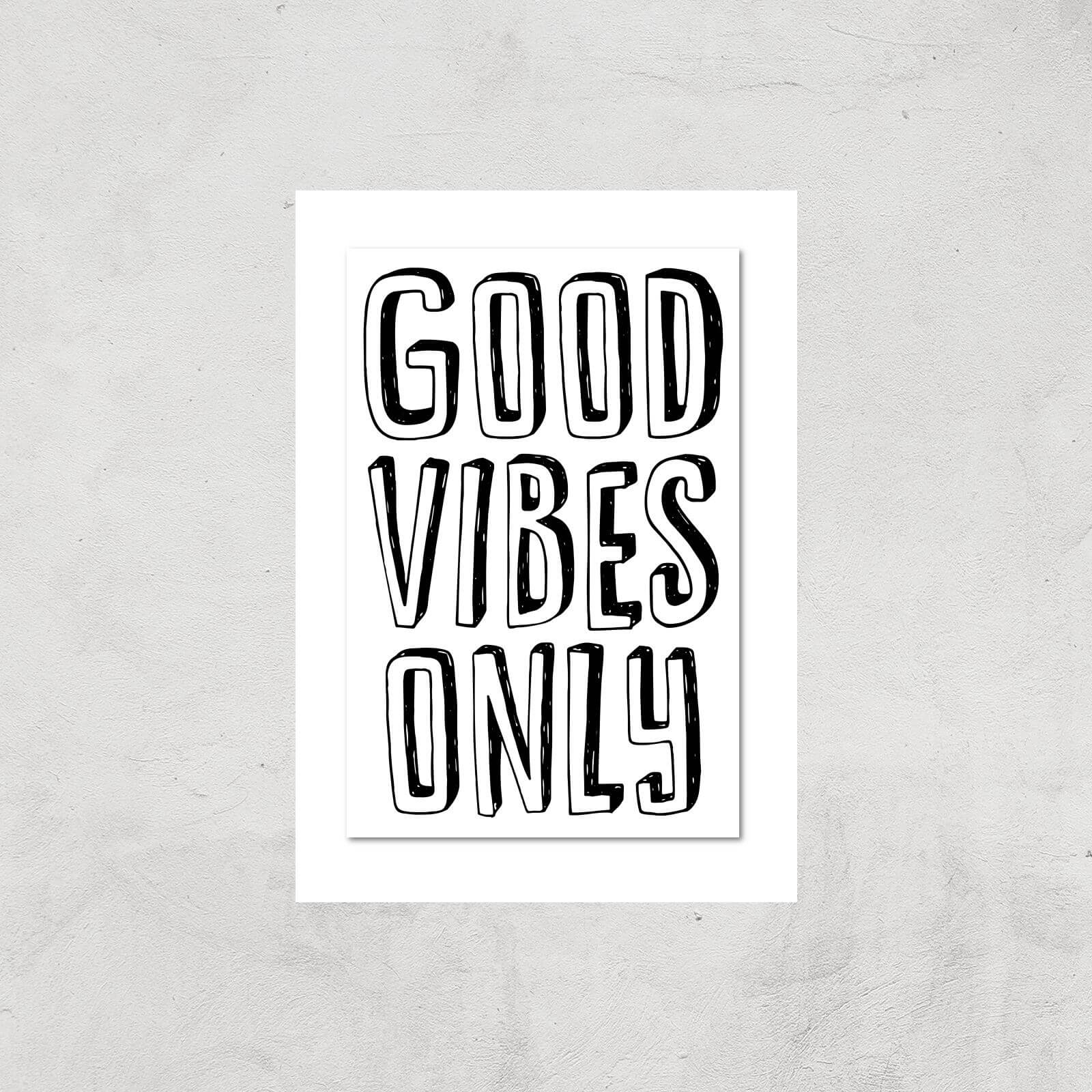 The Motivated Type Good Vibes Only 3D Giclee Art Print - A3 - Print Only