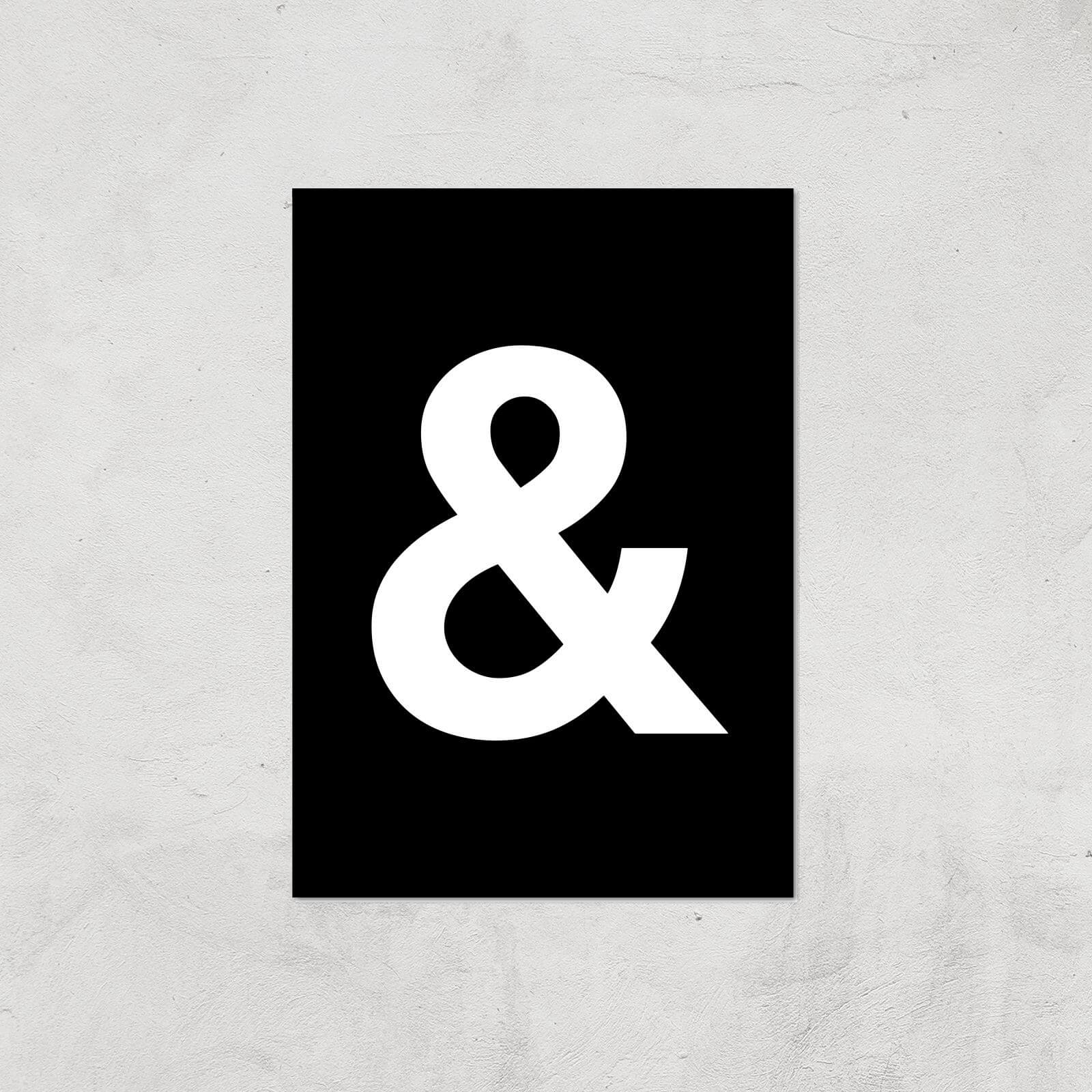 The Motivated Type Ampersand Black Giclee Art Print - A3 - Print Only