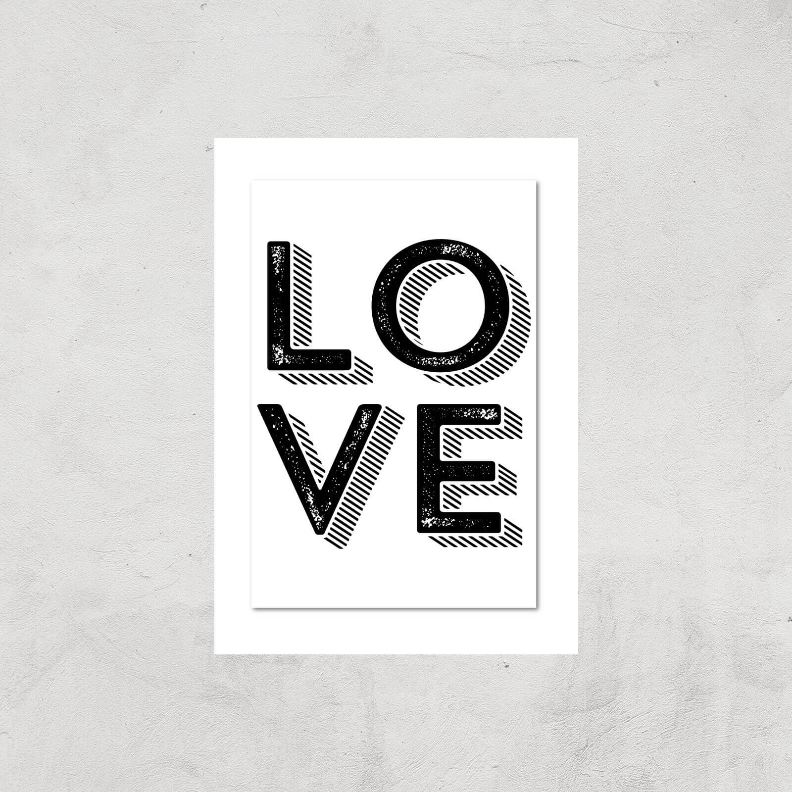 The Motivated Type LOVE Letterpress Giclee Art Print - A3 - Print Only