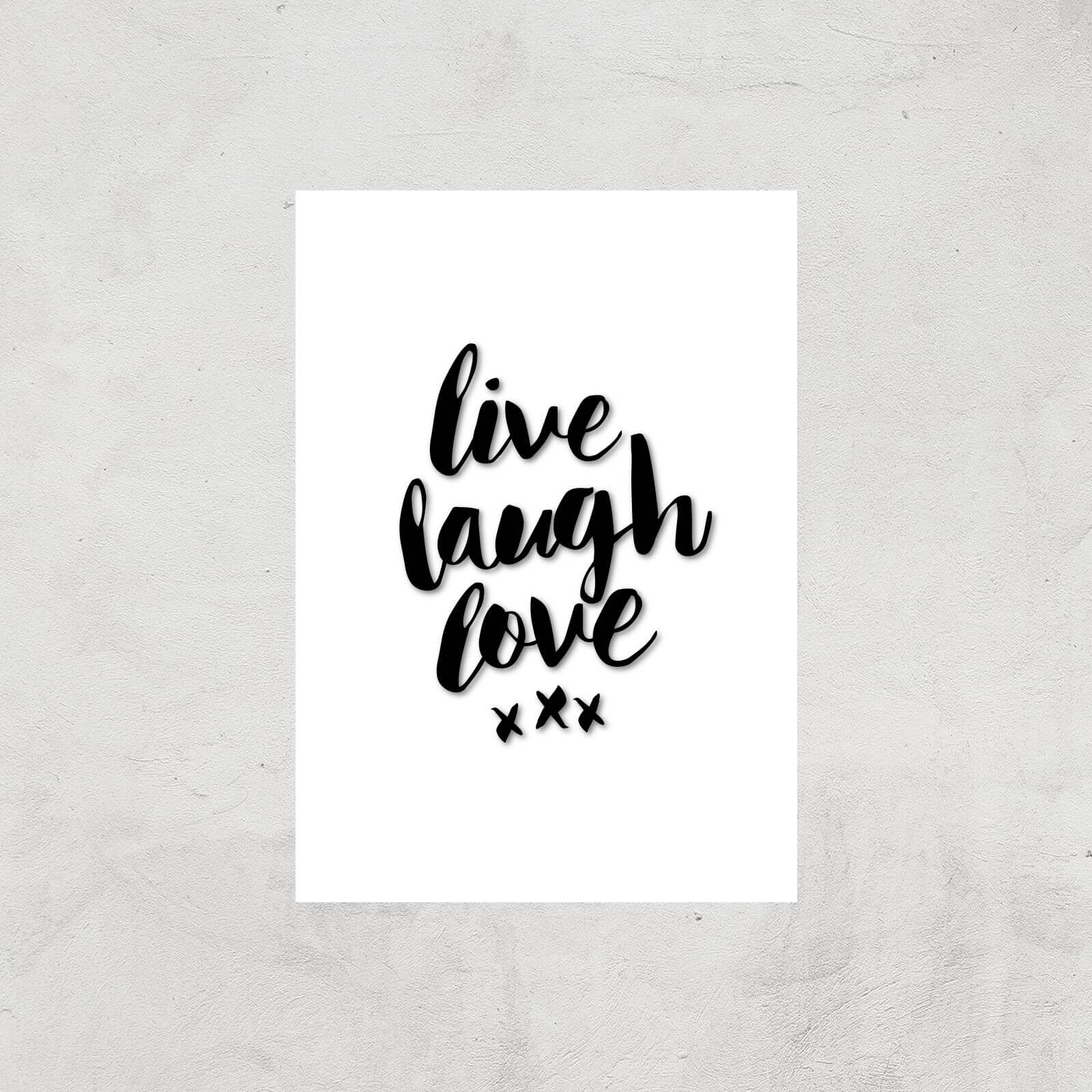 The Motivated Type Live Laugh Love Giclee Art Print - A4 - Print Only
