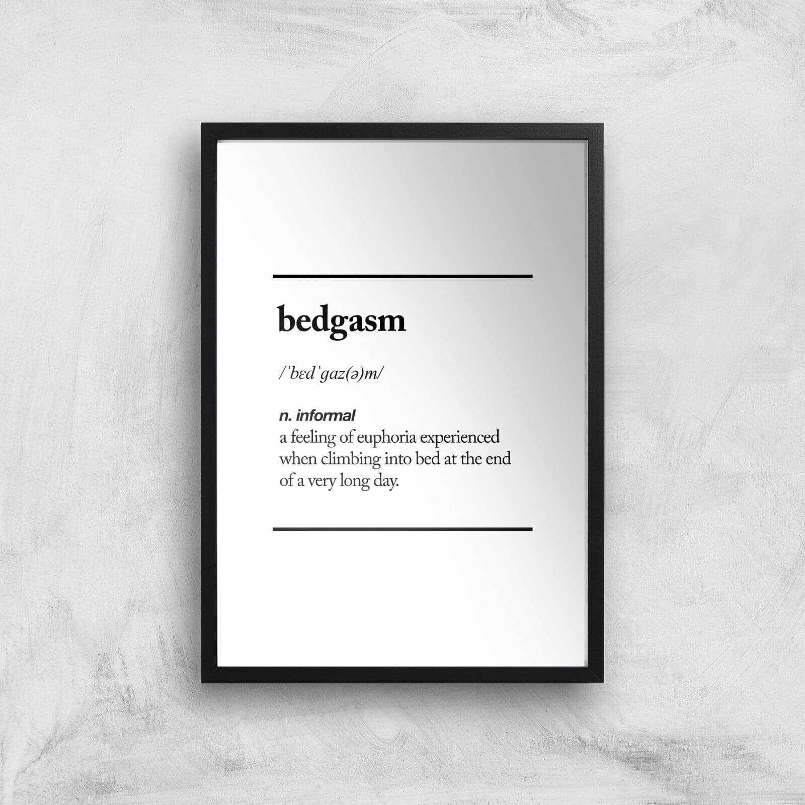 The Motivated Type Bedgasm Giclee Art Print - A3 - Black Frame
